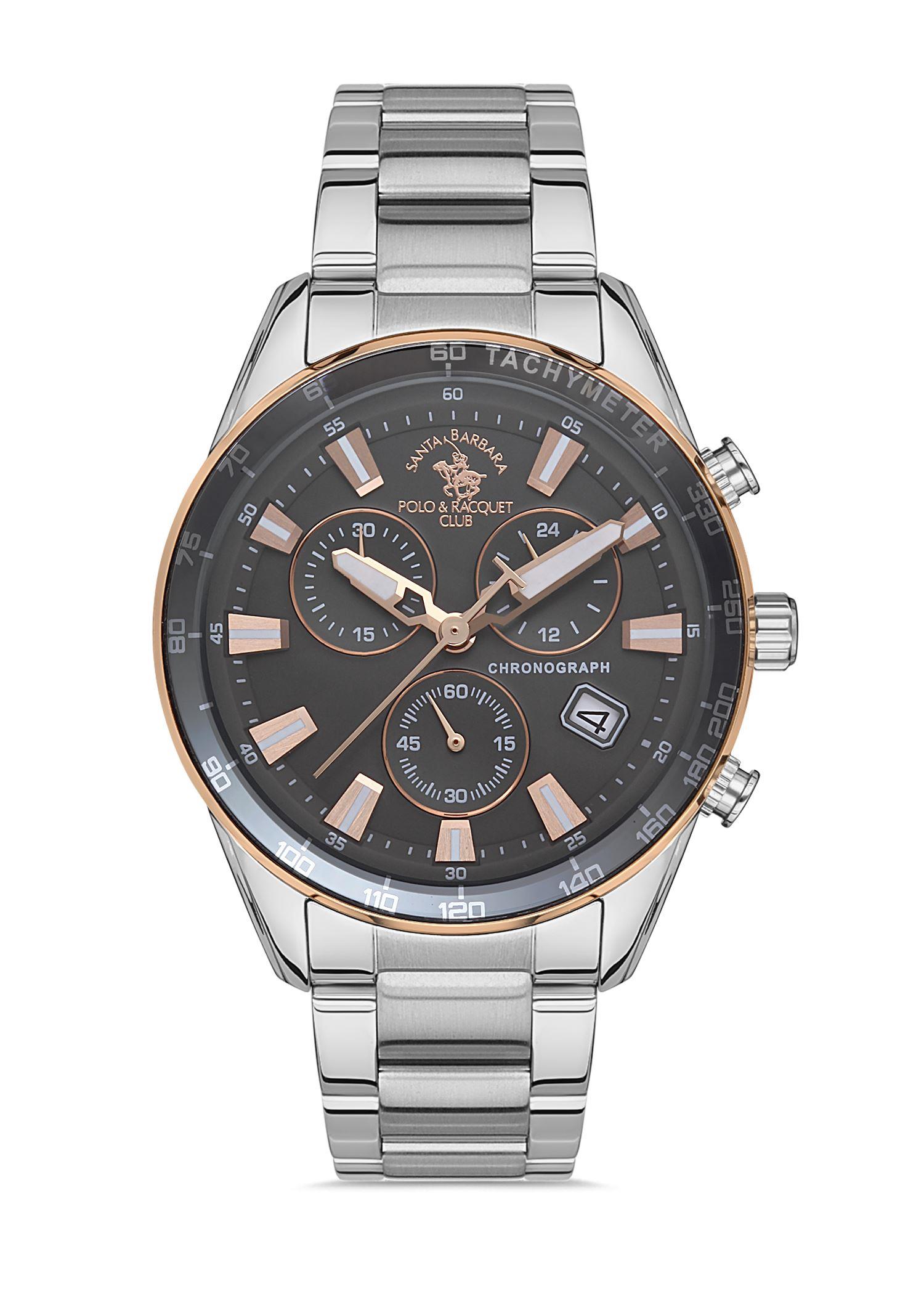 Santa Barbara Polo Çelik Kordonlu Fonksiyonlu Erkek Kol Saati