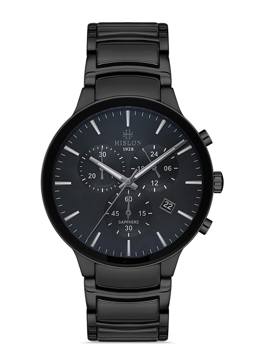 Hislon 42 mm Kasa Çapı, Çelik - Seramik Kordon, Safir Kaplama Cam, 5 ATM Su Geçirmezlik Erkek Kol Saati