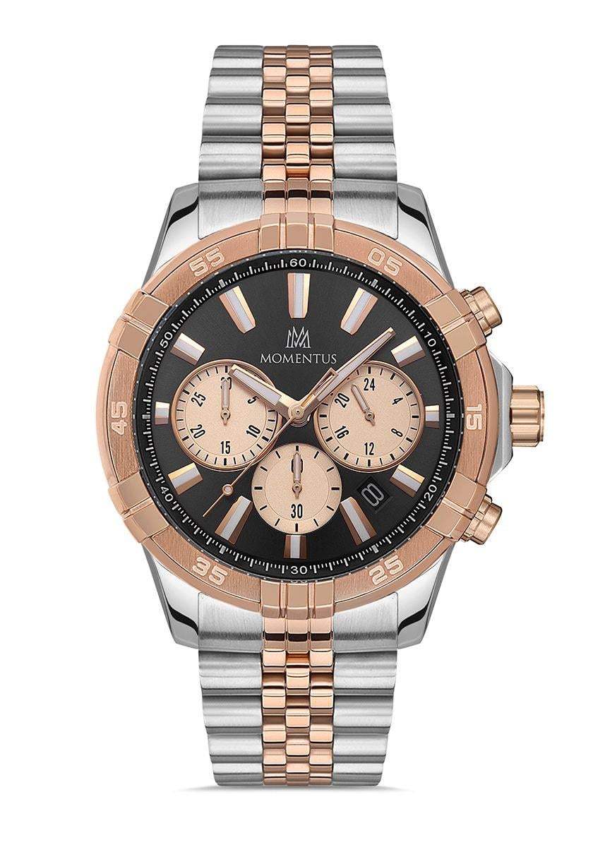 Momentus Metal Spor Çift Renk Kronometre SM367T-05SR Erkek Kol Saati