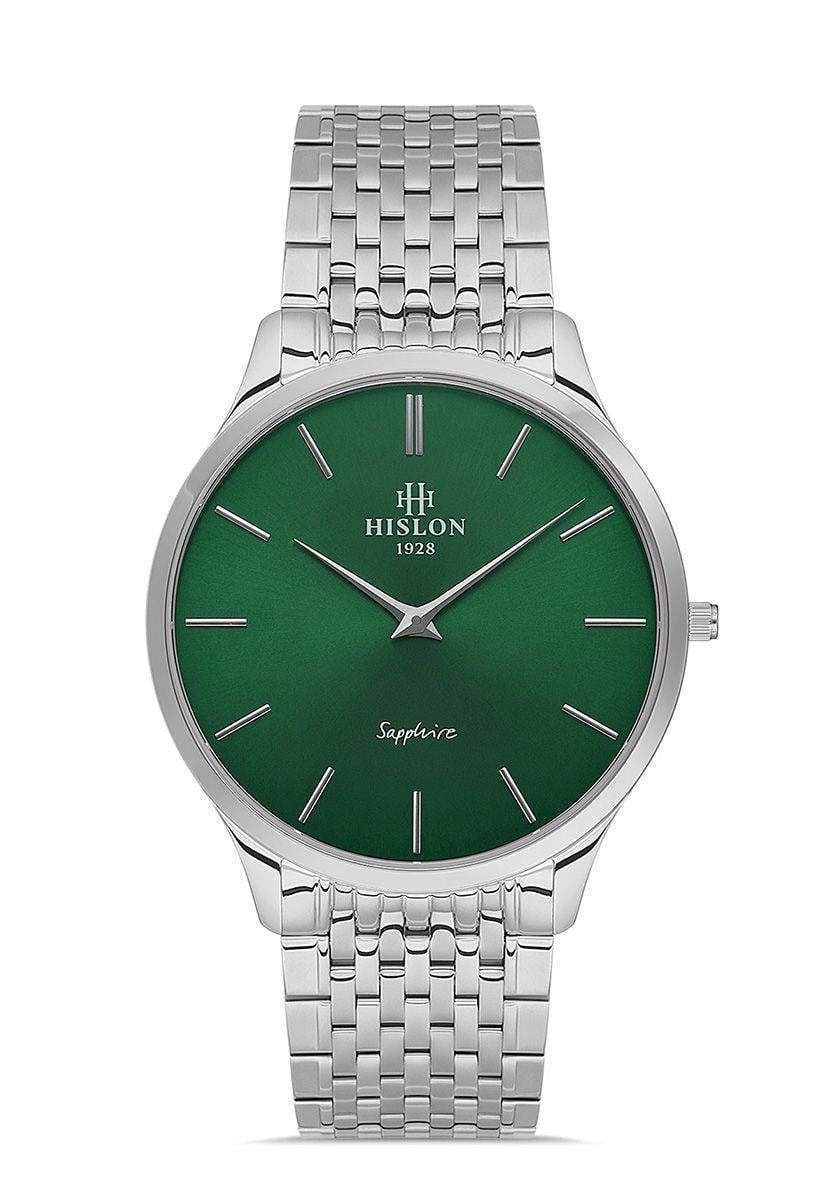 Hislon 40 mm Kasa Çapı, 316L Paslanmaz Çelik Kordon, Safir Cam, 3 ATM Su Geçirmezlik Erkek Kol Saati