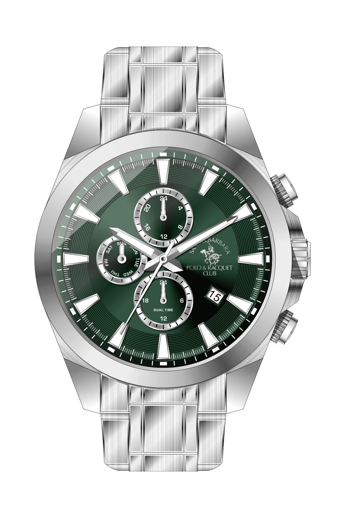 Santa Barbara Polo Çelik Kordonlu Fonksiyonlu Erkek Kol Saati