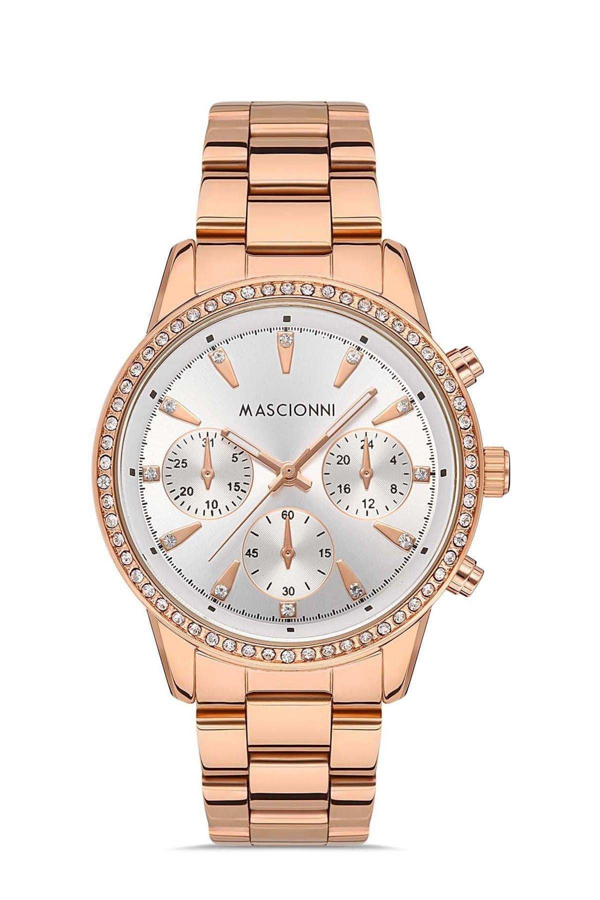 mascionni Metal Kordonlu Rose Gold Kadın Kol Saati 
