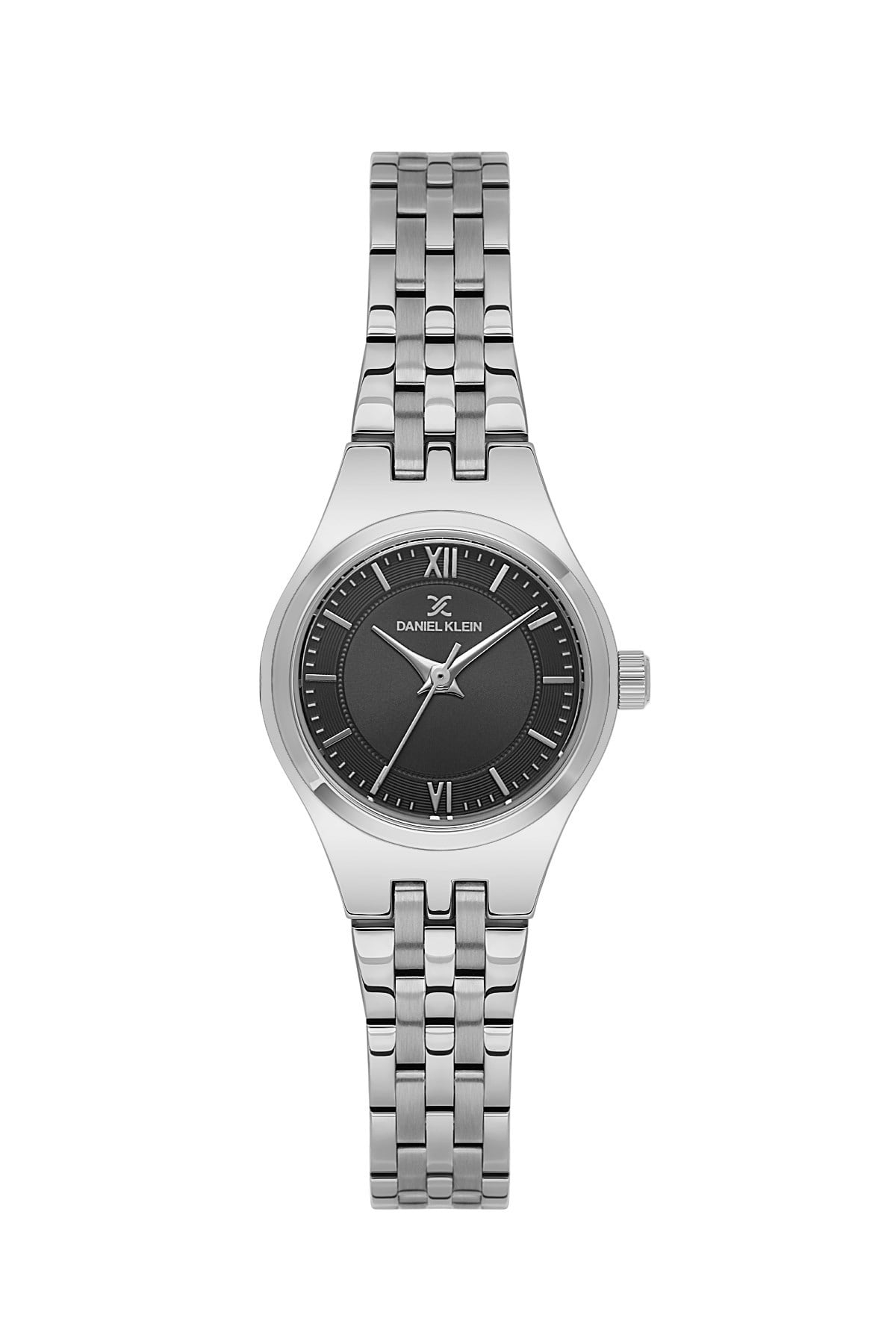 Daniel Klein Metal Gümüş Renk Kasa Kordon Siyah Kadran Sade Kadın Kol Saati DK.1.14164-2