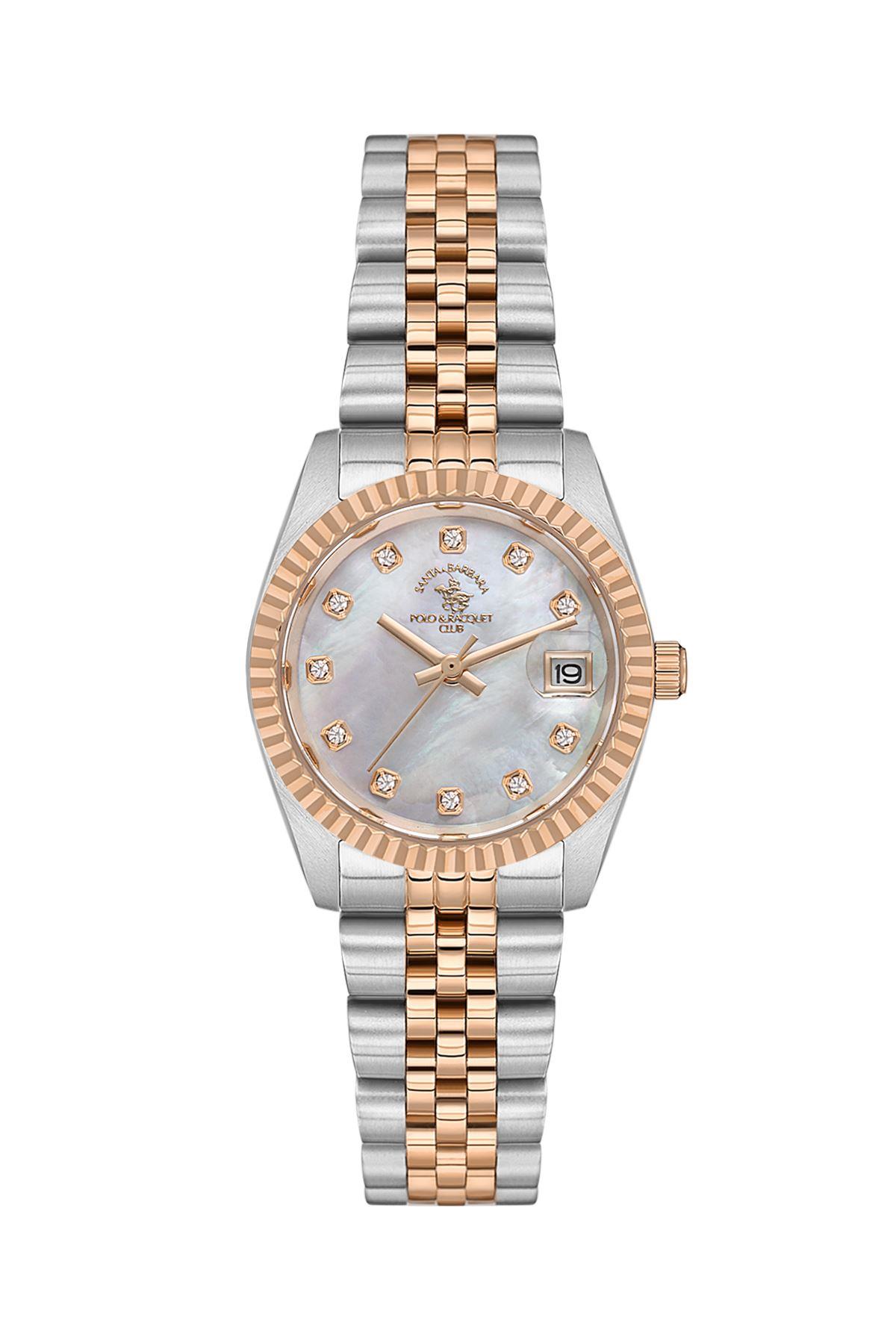 Santa Barbara Polo Metal Kordonlu Çift Renk Spor Kasa Kadın Kol Saati