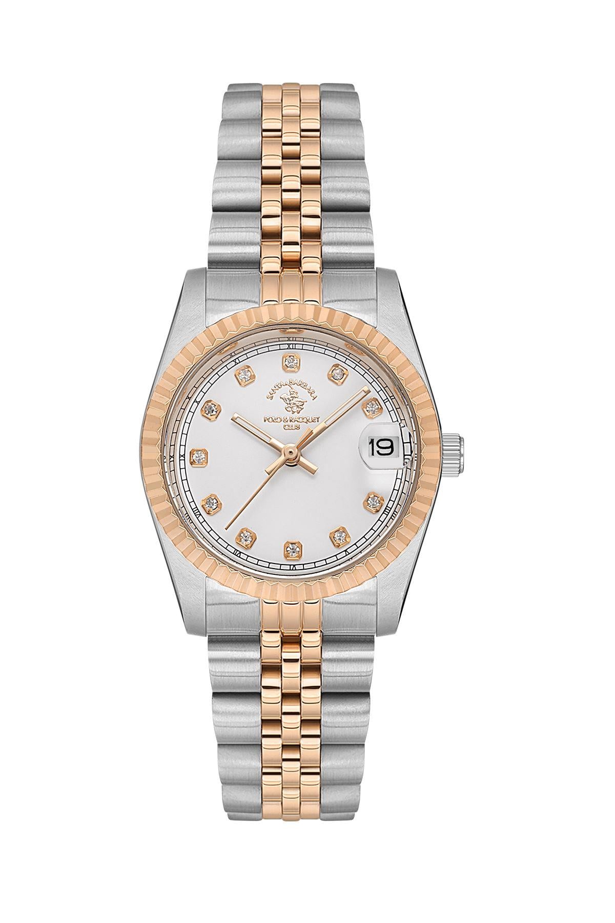 Santa Barbara Polo Metal Kordonlu Çift Renk Spor Kasa Kadın Kol Saati