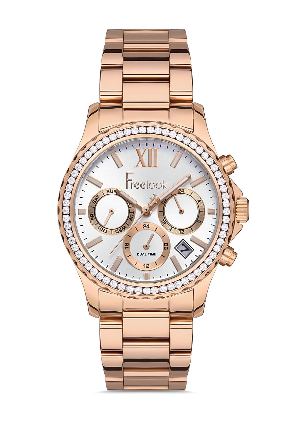 Freelook Spor Rose Gold Fonksiyonlu Kadın Kol Saati FL.1.10366.5
