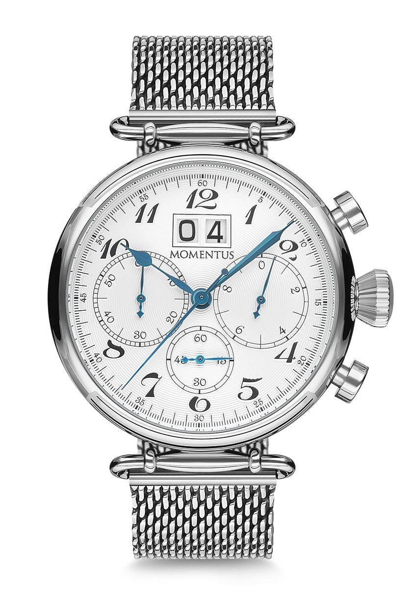 Momentus Çelik Örgü Kordon Mineral Cam 5 ATM Su Geçirmezlik TM250S-02SS Erkek Kol Saati