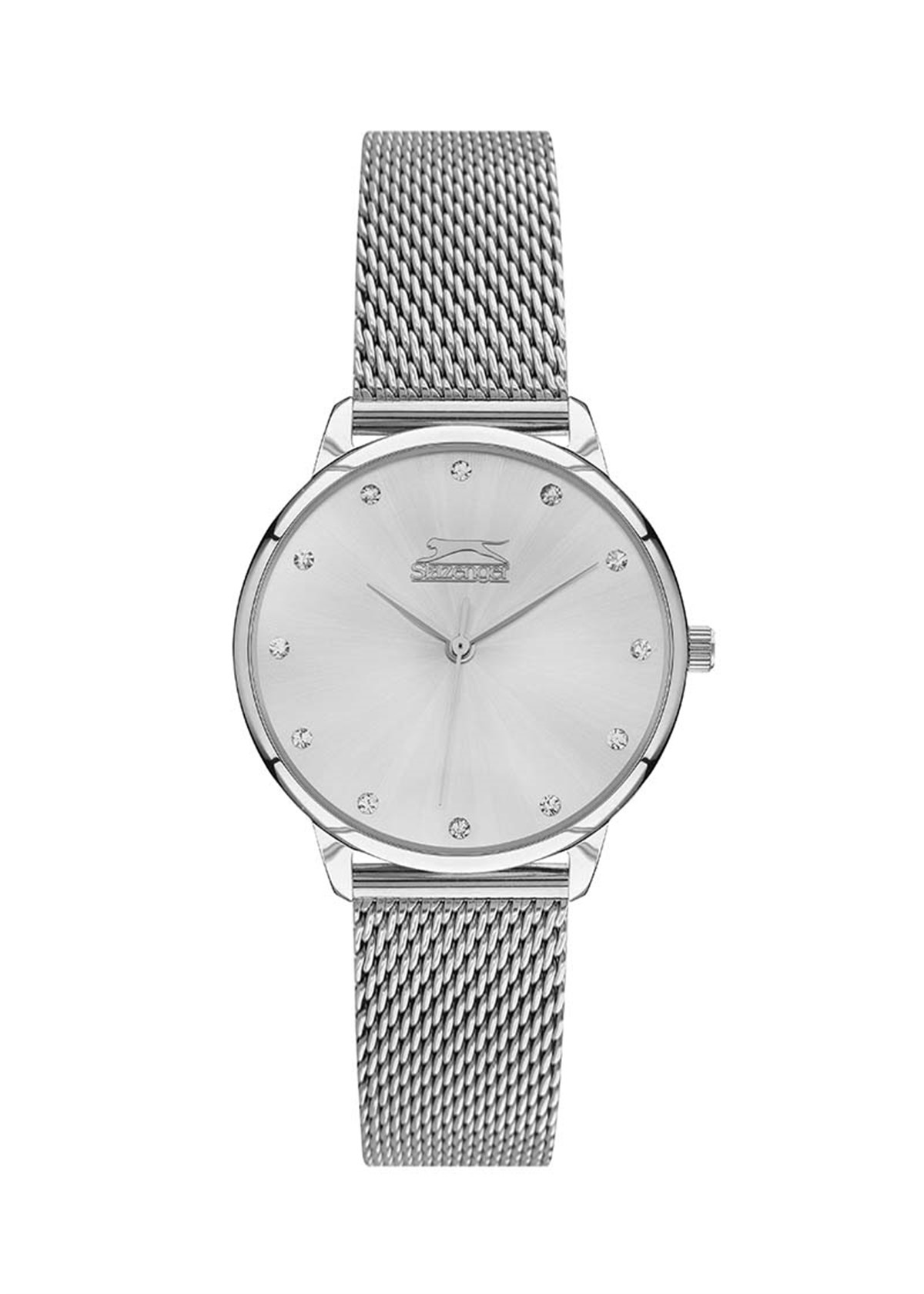 Slazenger Gümüş Metal Hasır Kordon Sade Kadın Kol Saati SL.09.2052.3.04