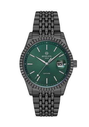 Hislon Metal Çelik Takvimli Klasik Siyah  Erkek Kol Saati CL145N-15SN