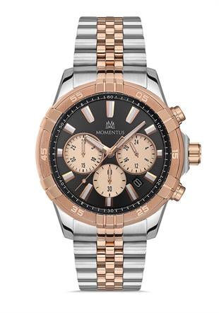Momentus Metal Spor Çift Renk Kronometre SM367T-05SR Erkek Kol Saati
