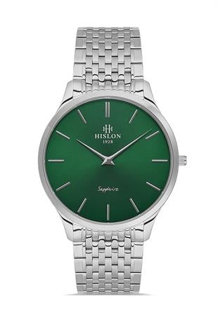 Hislon 40 mm Kasa Çapı, 316L Paslanmaz Çelik Kordon, Safir Cam, 3 ATM Su Geçirmezlik Erkek Kol Saati