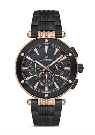 Momentus Siyah Metal Spor Kronometre  Erkek Kol Saati TM263T-04SR