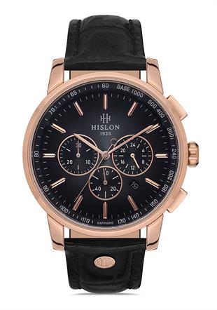 Hislon Deri Kordonlu Fonksiyonlu Safir Cam Erkek Kol Saati