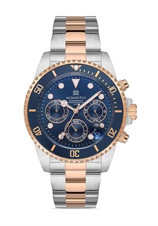 Momentus Metal Spor Lacivert Kadran Kronometre SM361T-04SR Erkek Kol Saati SM361T-11SR Erkek Kol Saati