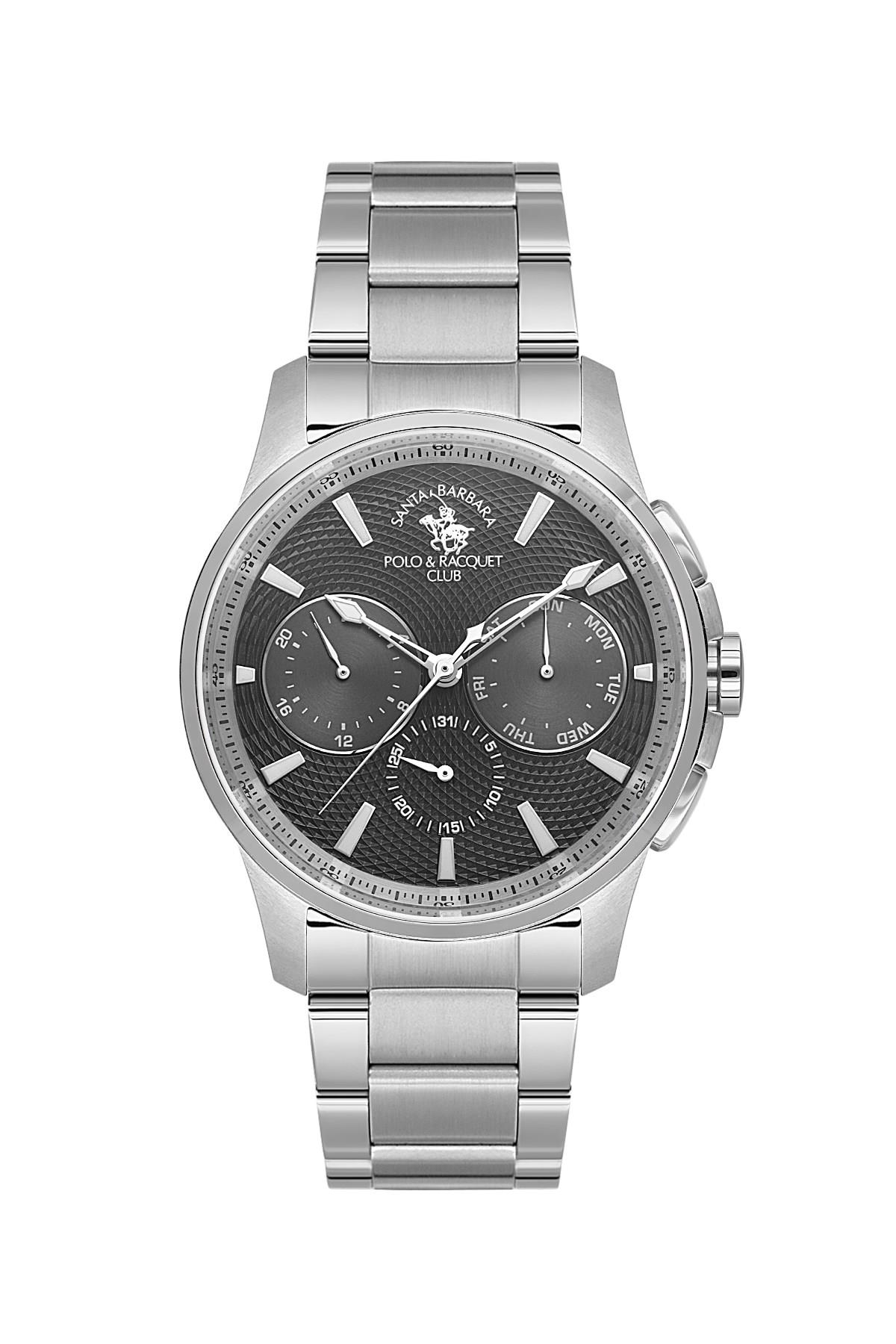 Santa Barbara Polo & Racquet Club Çelik Metal Spor Fonksiyonlu Erkek Kol Saati SB.1.10651-2