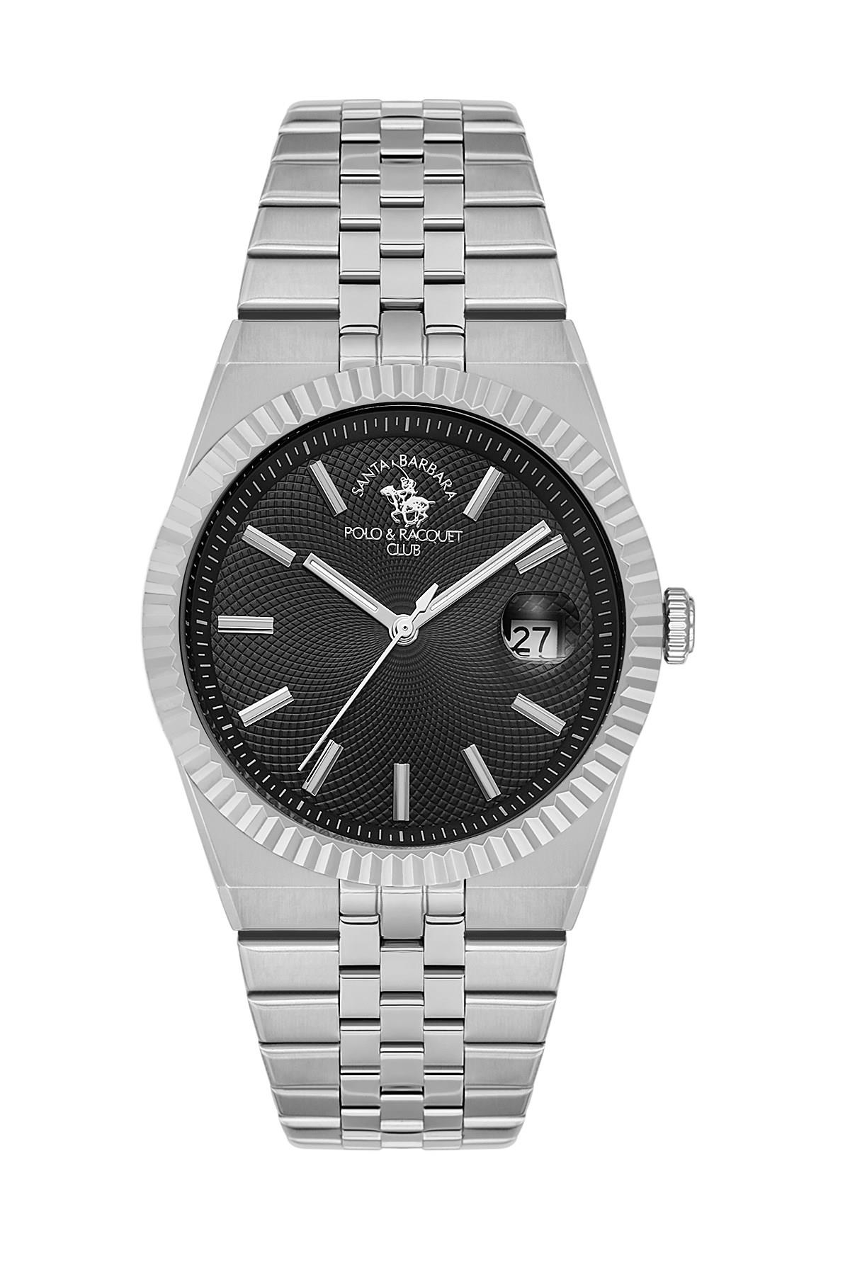 Santa Barbara Polo & Racquet Club Spor Çelik Siyah Kadran Klasik Erkek Kol Saati SB.4.10045-2