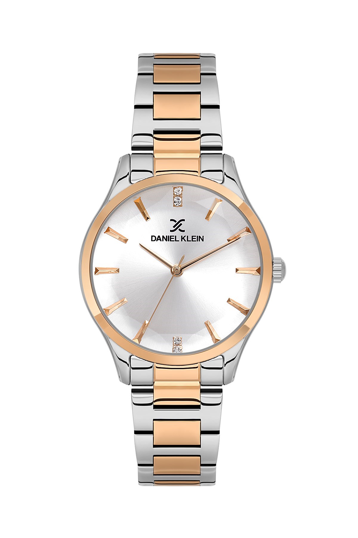 Daniel Klein Metal Rose Gold Gümüş Çift Renk Yuvarlak Kasa Kadın Kol Saati DKE.6.10925-6