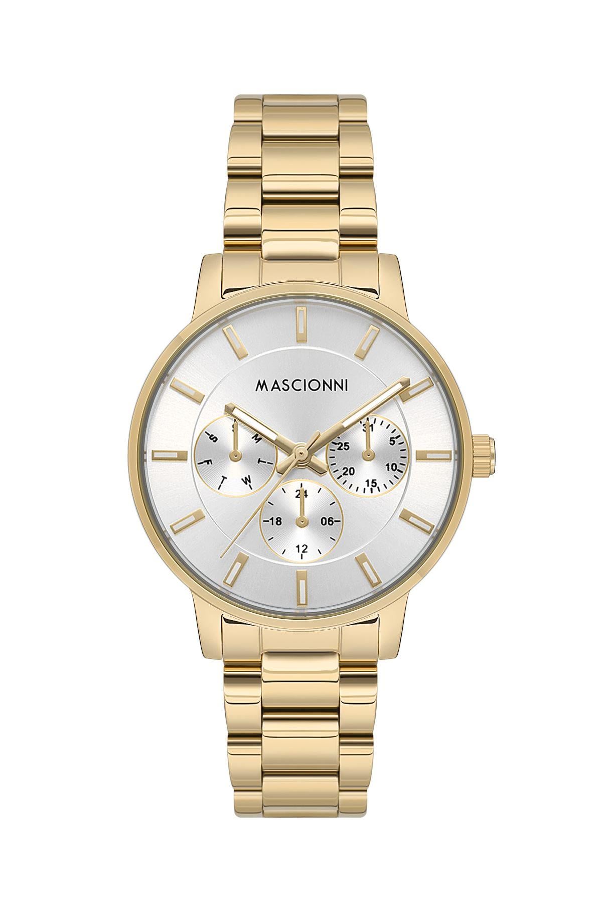 Mascionni Gold Renk Spor Kasa Yeni Seri Kadın Kol Saati  M.1.1226.02