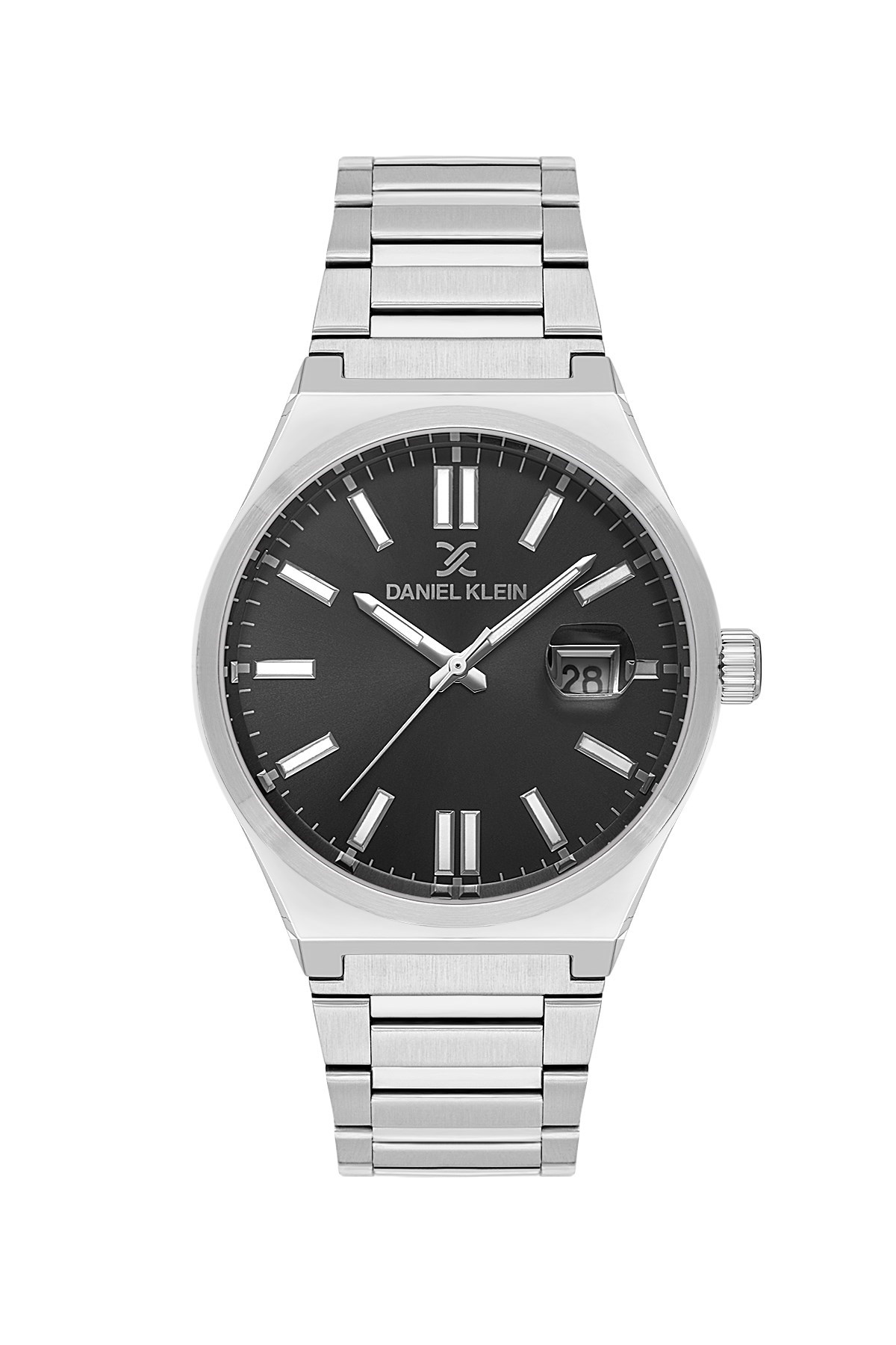 Daniel Klein Metal Kordon Kasa Siyah Takvimli Kadran Klasik Erkek Kol Saati DK.1.11042-2