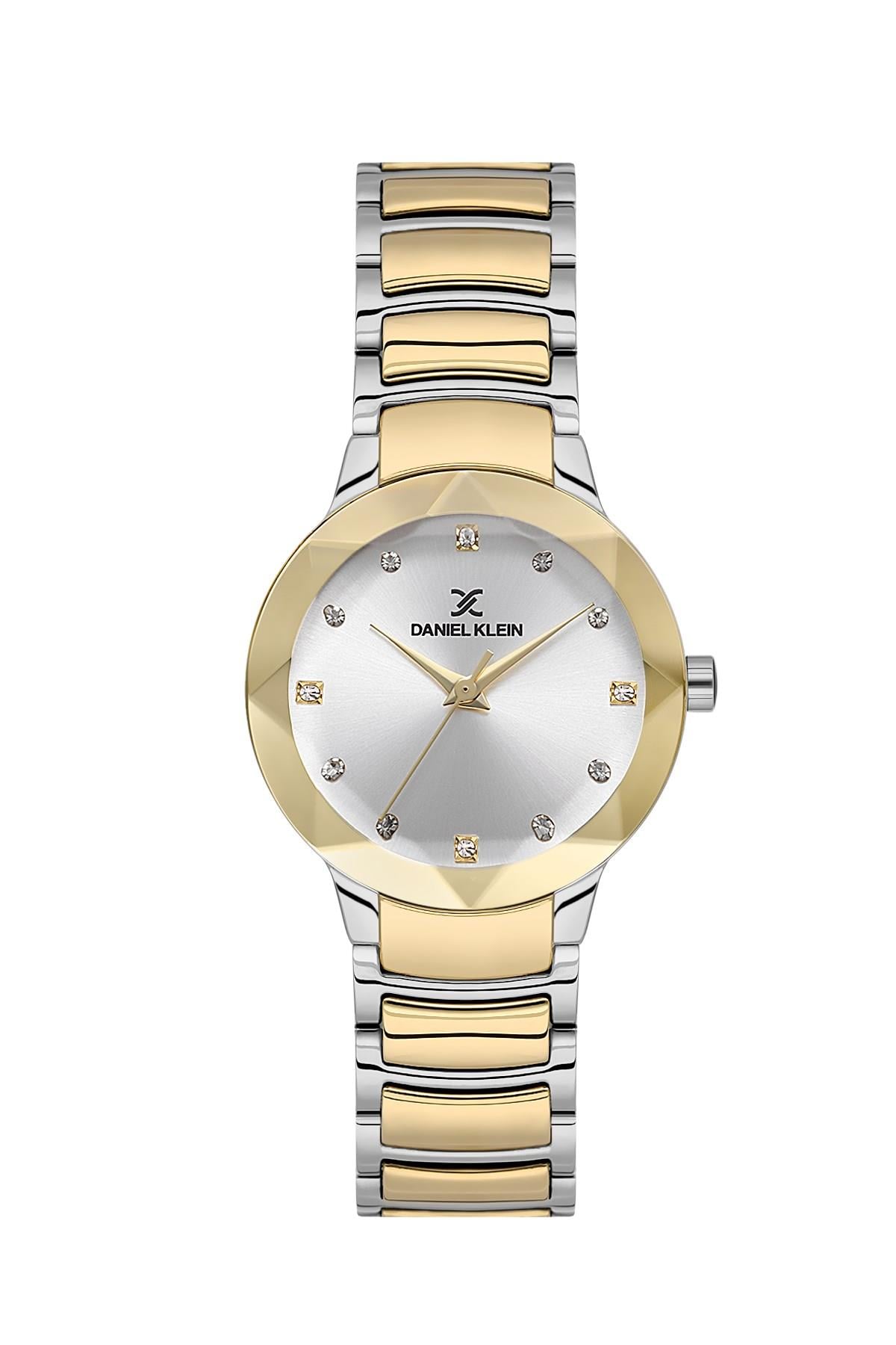 Daniel Klein Premium Tasarımlı Aynalı Cam Metal Gold Kadın Kol Saati DKE.1.10788-4