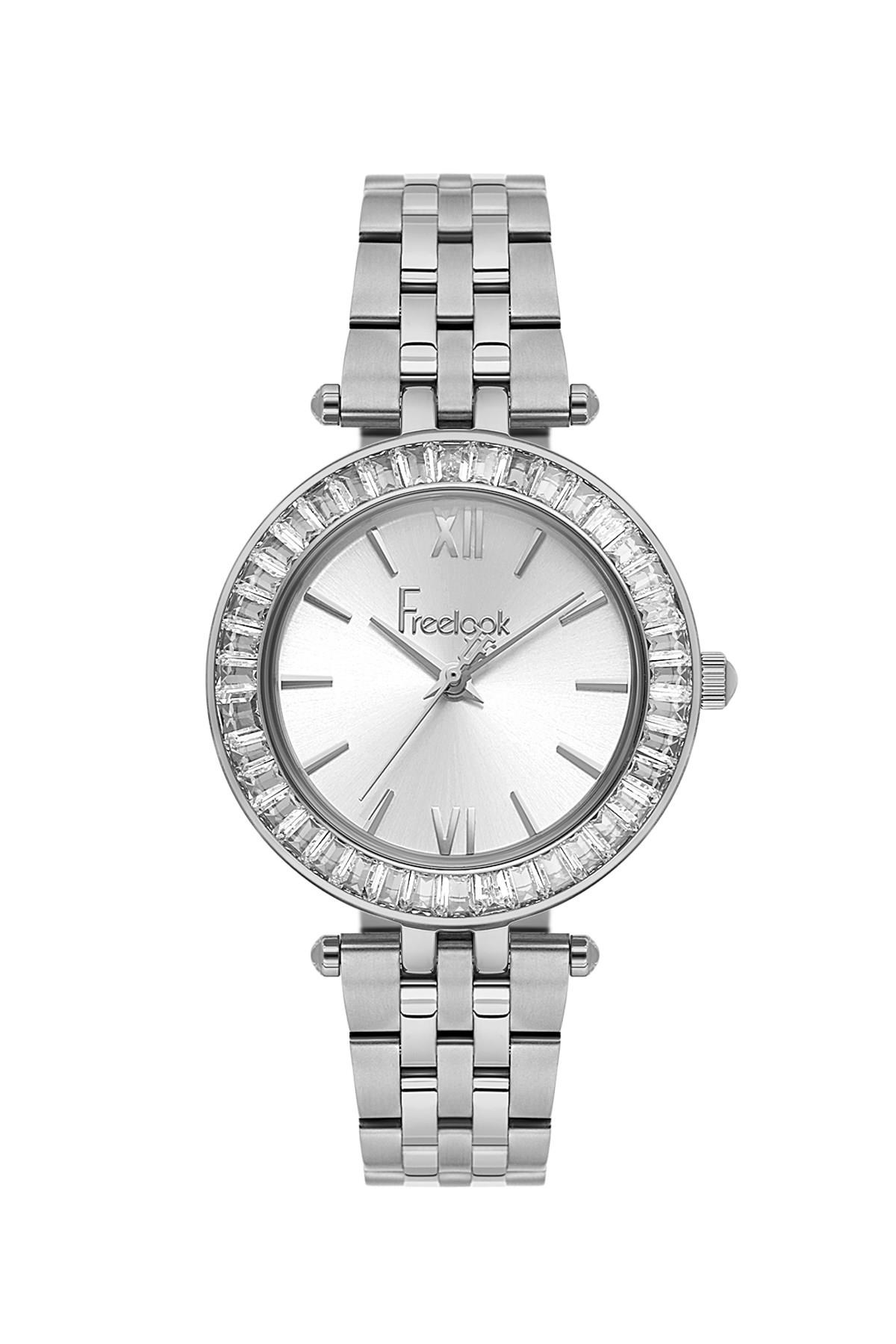 Freelook Gümüş Renk Çelik Kordonlu Kadın Kol Saati