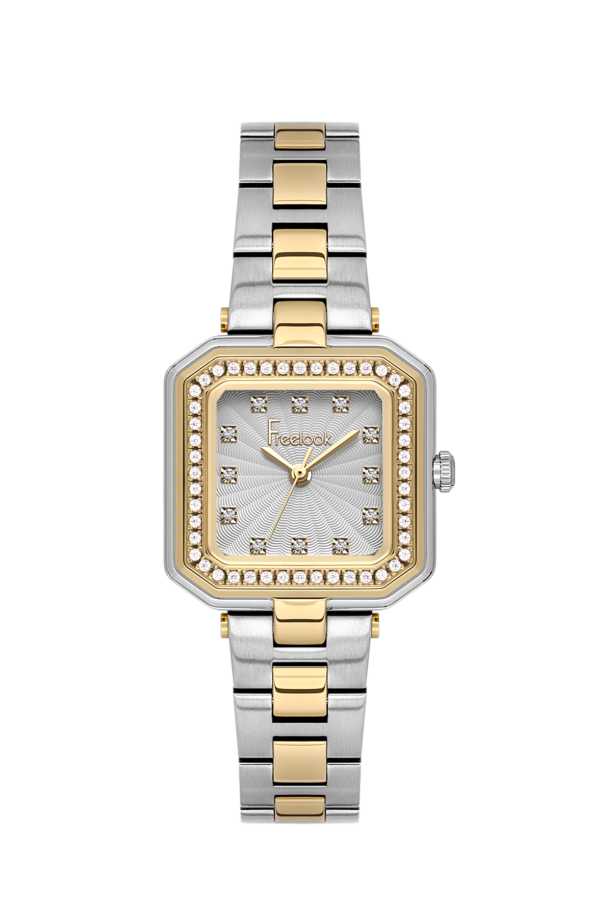 Freelook Çift Renk Swaroski Taşlı Kadın Kol Saati