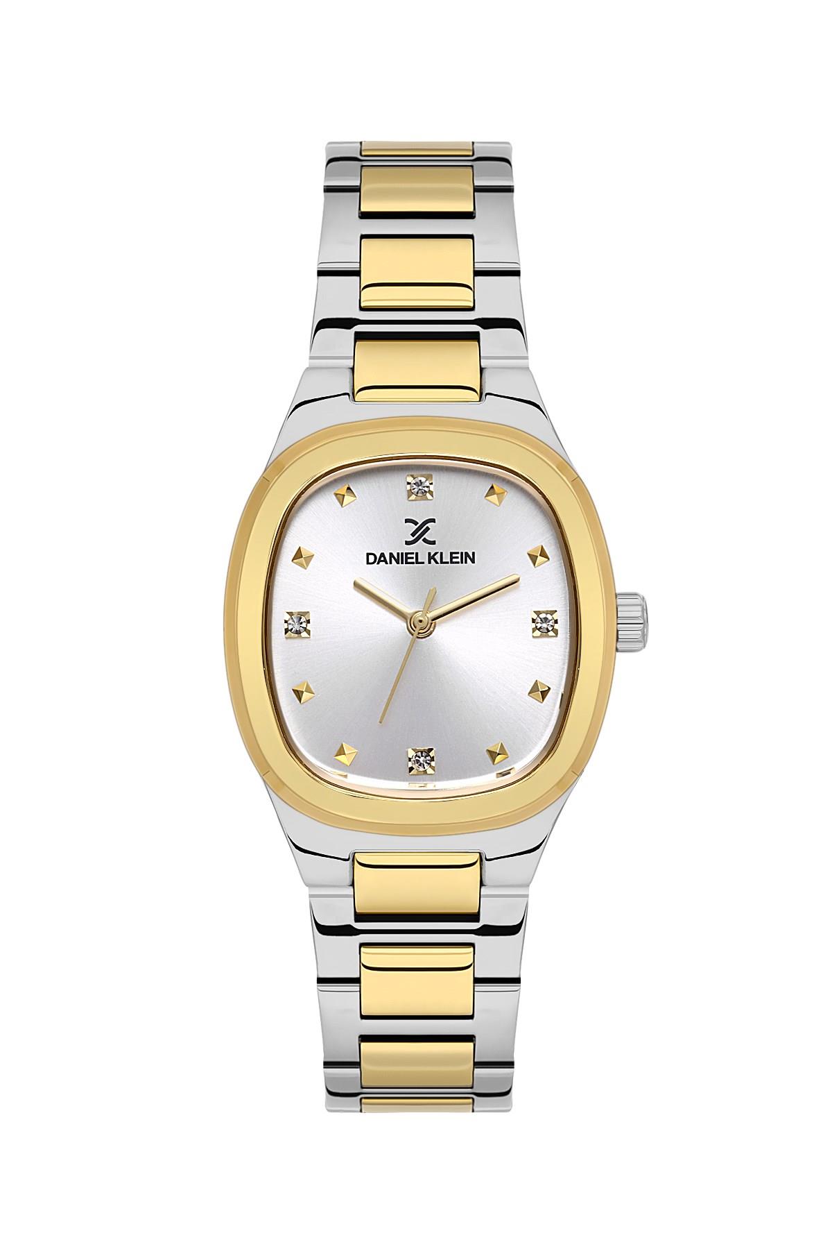 Daniel Klein Premium Yumurta Kasa Metal Gold Gümüş Renk Kadın Kol Saati DK.1.13955-4