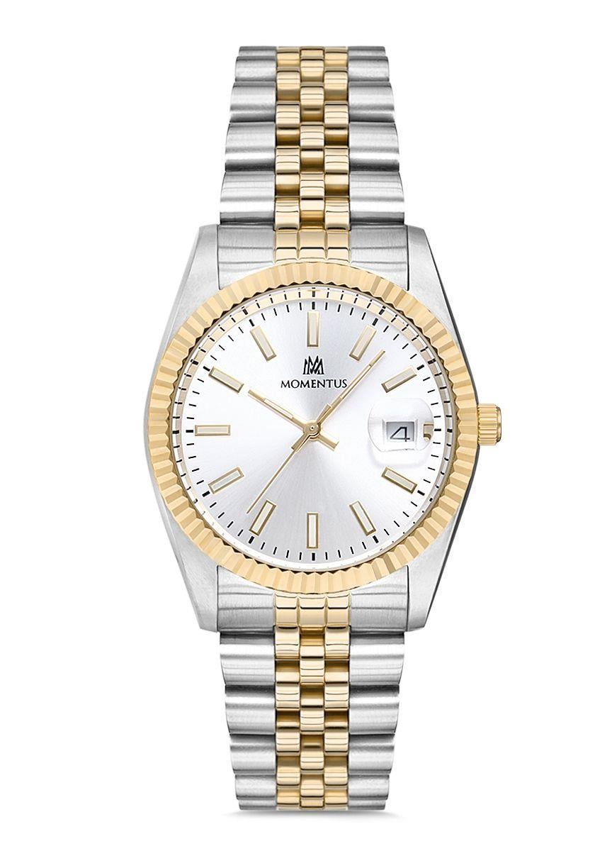 Momentus Gold Gümüş Çift Renk Spor Takvimli Kadın Kol Saati CW131T-02SG