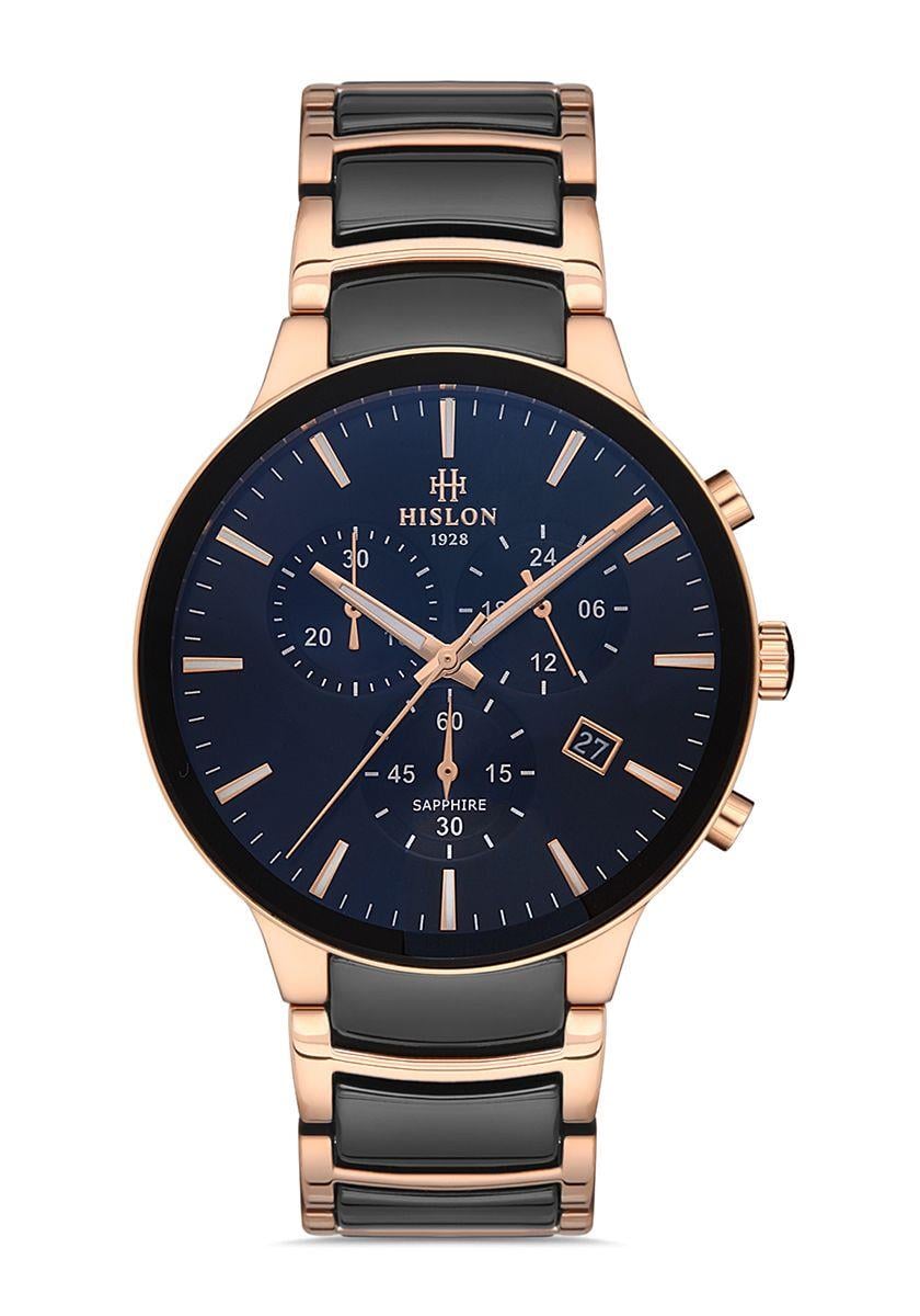 Hislon 42 mm Kasa Çapı, Çelik - Seramik Kordon, Safir Kaplama Cam, 5 ATM Su Geçirmezlik Erkek Kol Saati