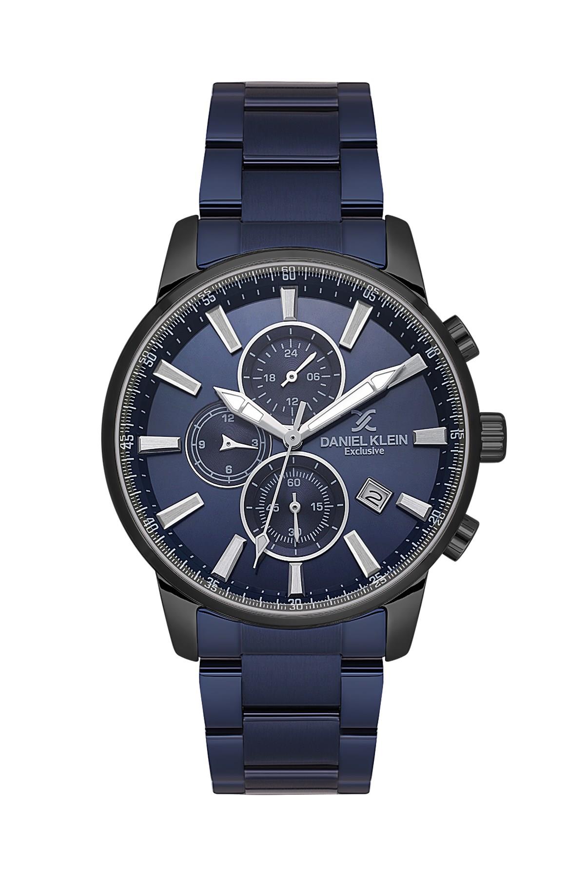 Daniel Klein Premium Spor Lacivert Metal Fonksiyonlu Erkek Kol Saati DKE.1.10602-14