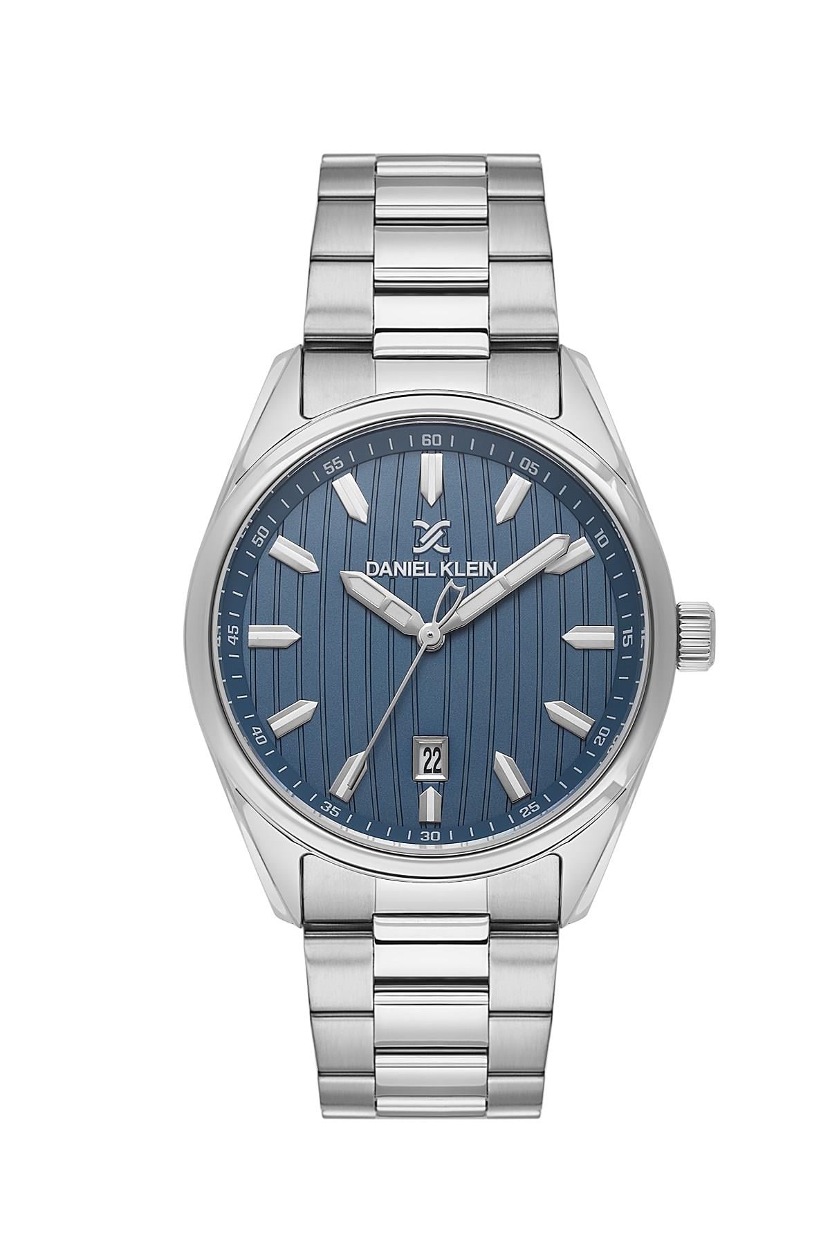 Daniel Klein Premıum Lacivert Kadran Gümüş Kordon Metal Klasik Erkek Kol Saati DK.1.13983-2
