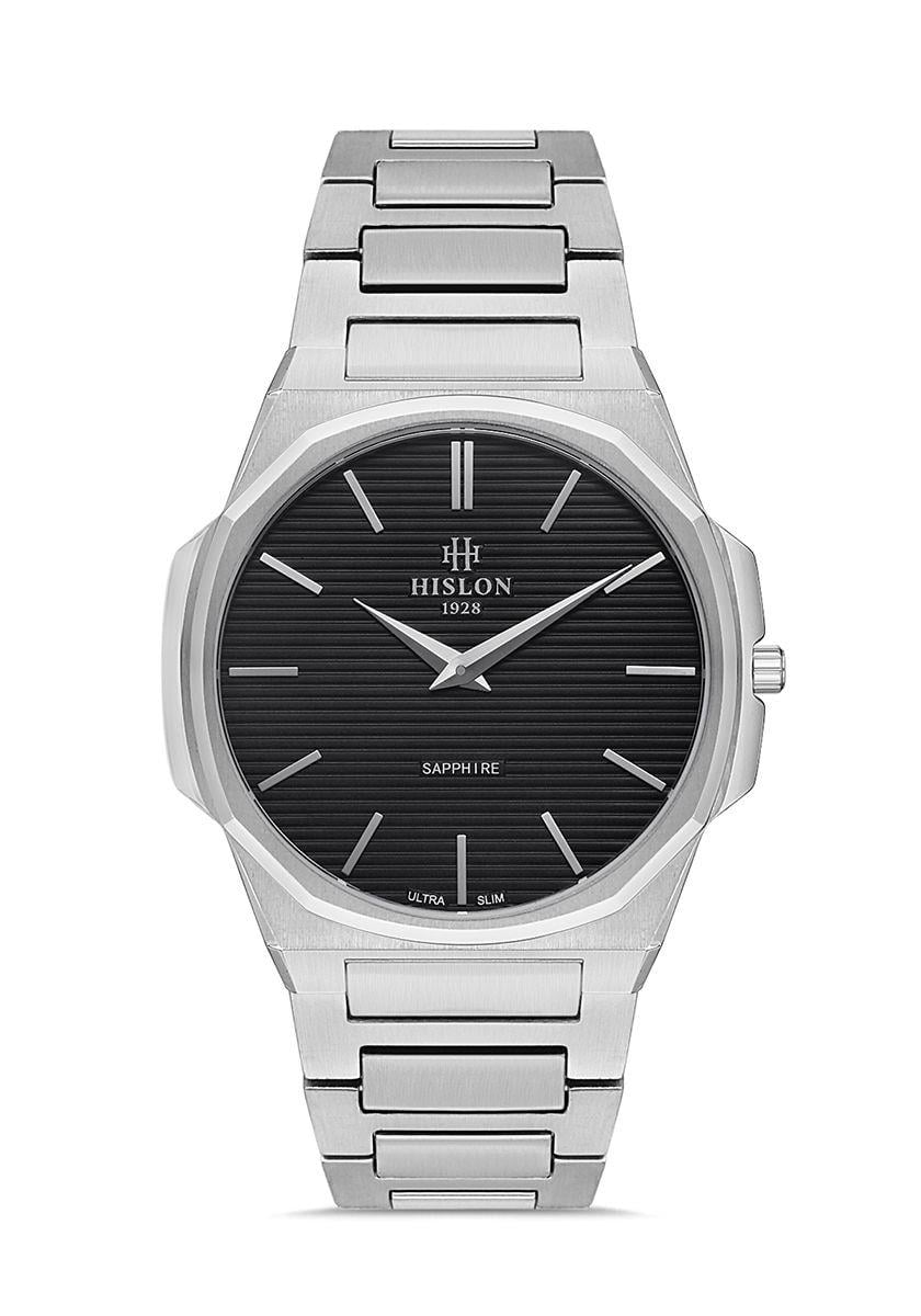 Hislon 40.5 mm Kasa Çapı, 316L Paslanmaz Çelik Kordon, Safir Cam, 3 ATM Su Geçirmezlik Erkek Kol Saati