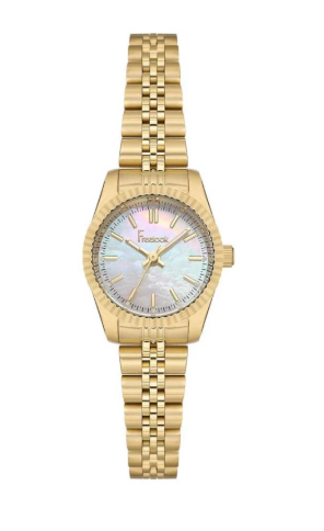 Freelook Gold Renk Metal Kordon Kadın Kol Saati