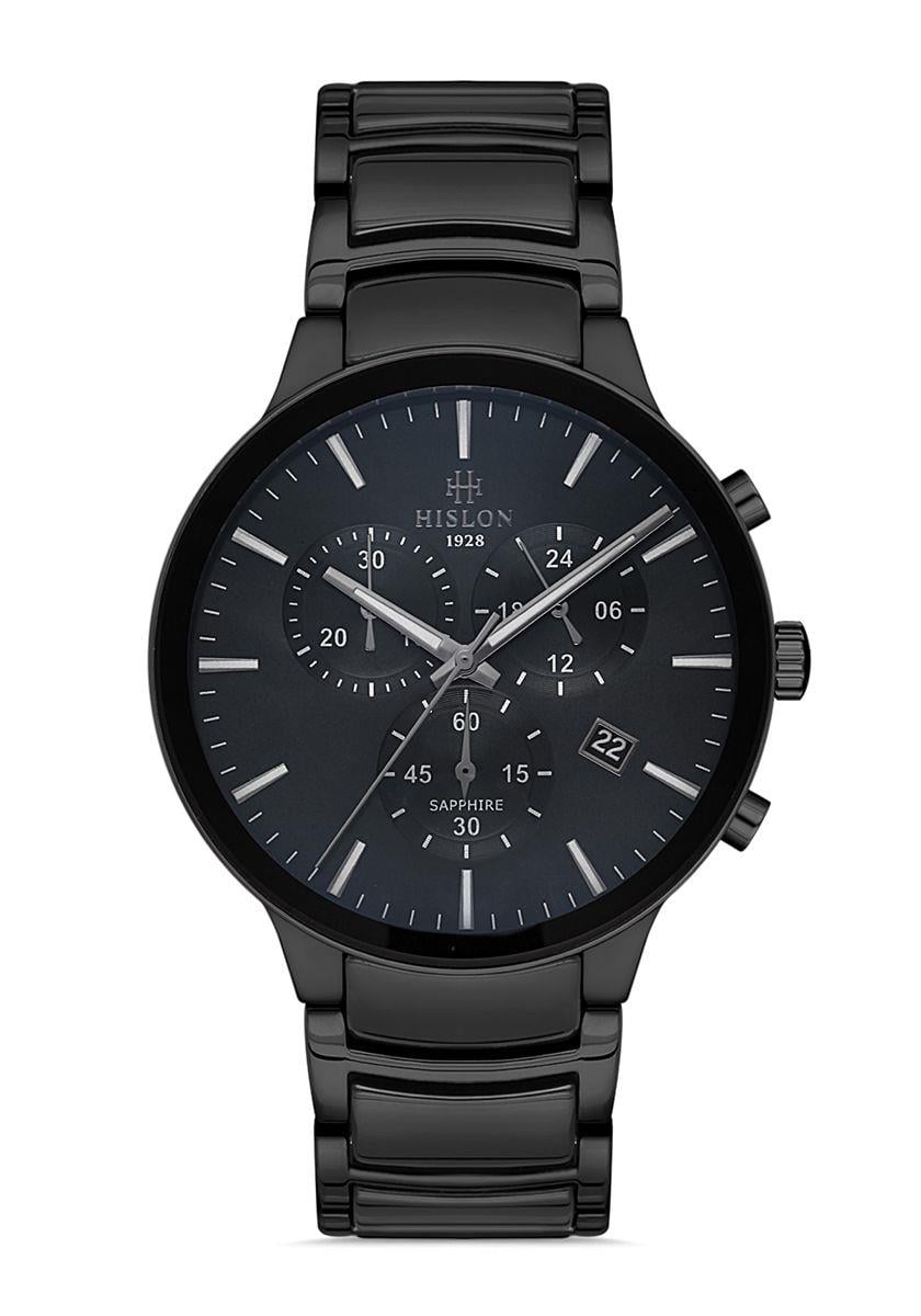 Hislon 42 mm Kasa Çapı, Çelik - Seramik Kordon, Safir Kaplama Cam, 5 ATM Su Geçirmezlik Erkek Kol Saati