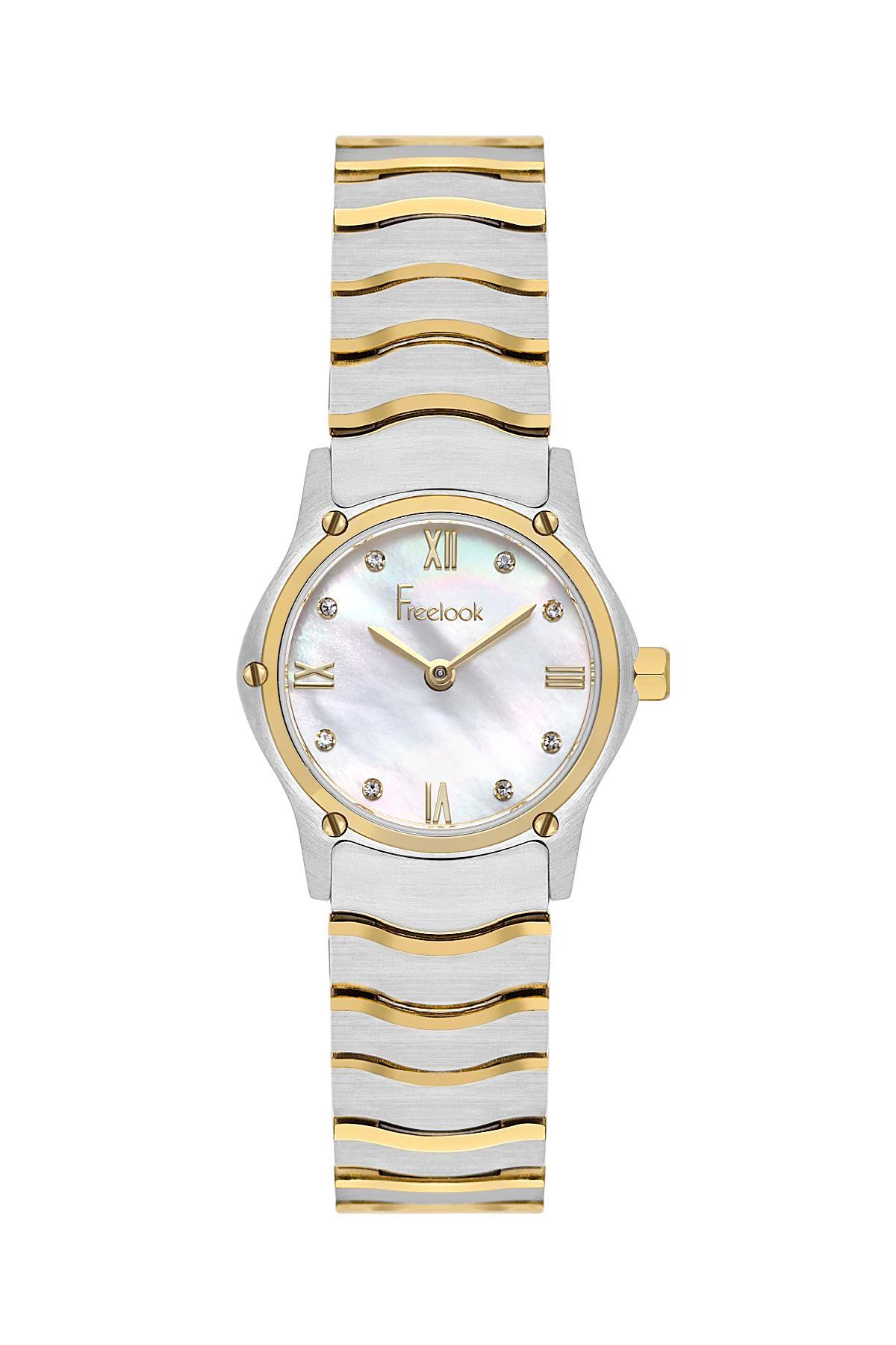 Freelook Çelik Kordonlu Çift Renk Kadın Kol Saati