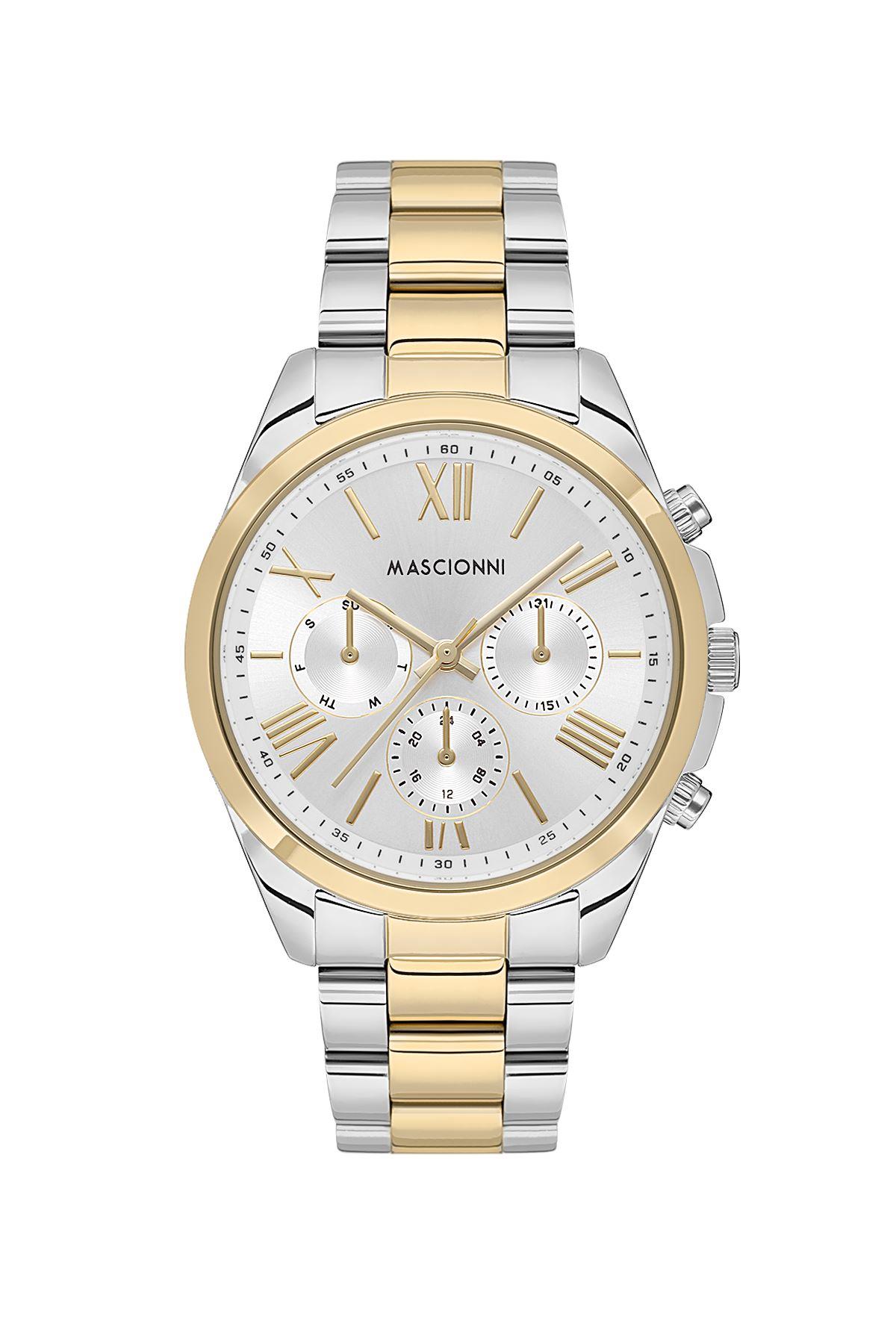 Mascionni Çift Renk Roma Rakamlı Spor Model Kadın Kol Saati  M.1.2173.03