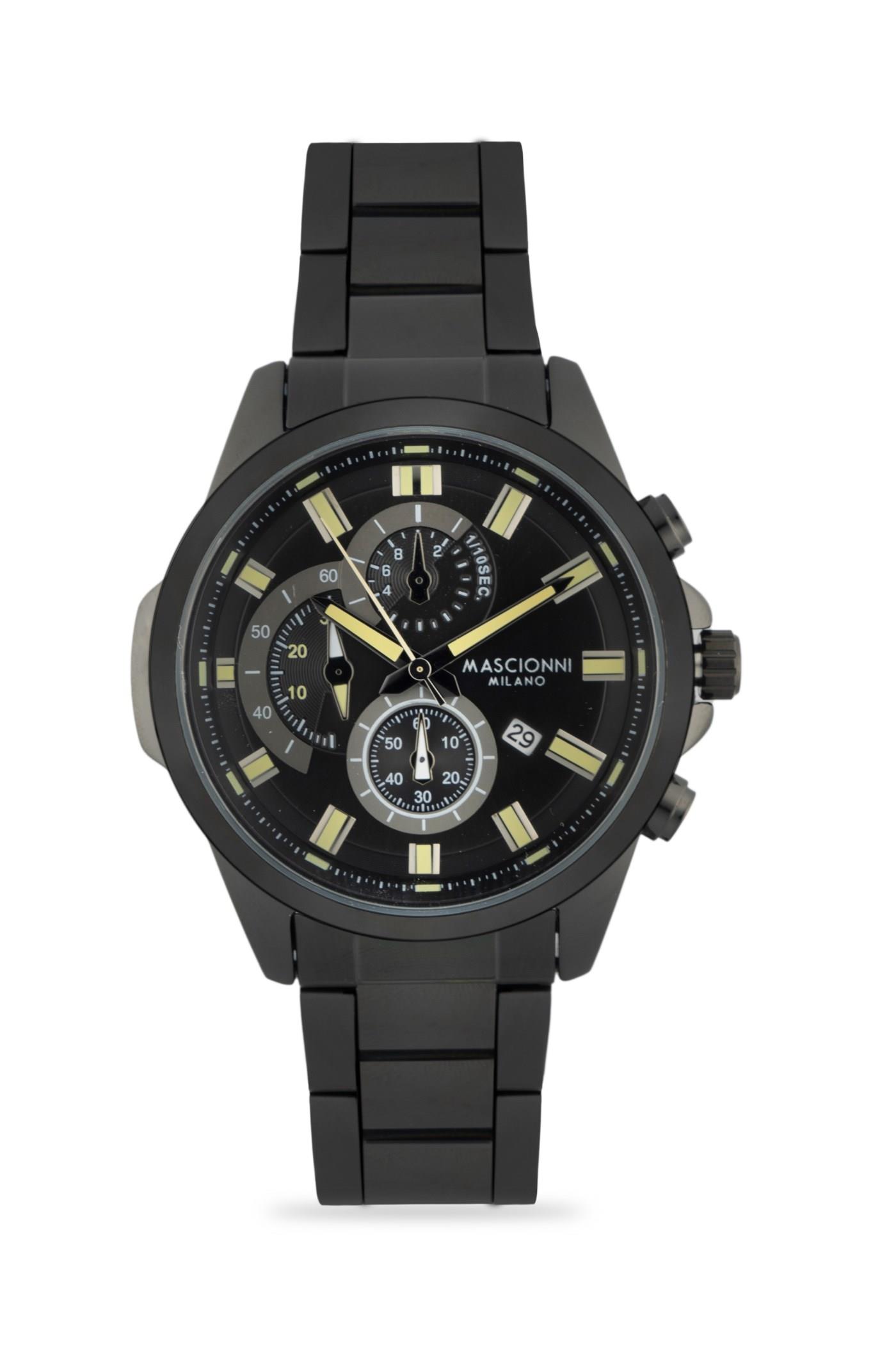 Mascionni Siyah Renk Spor Model Takvimli Erkek Kol Saati M.1.2397-05
