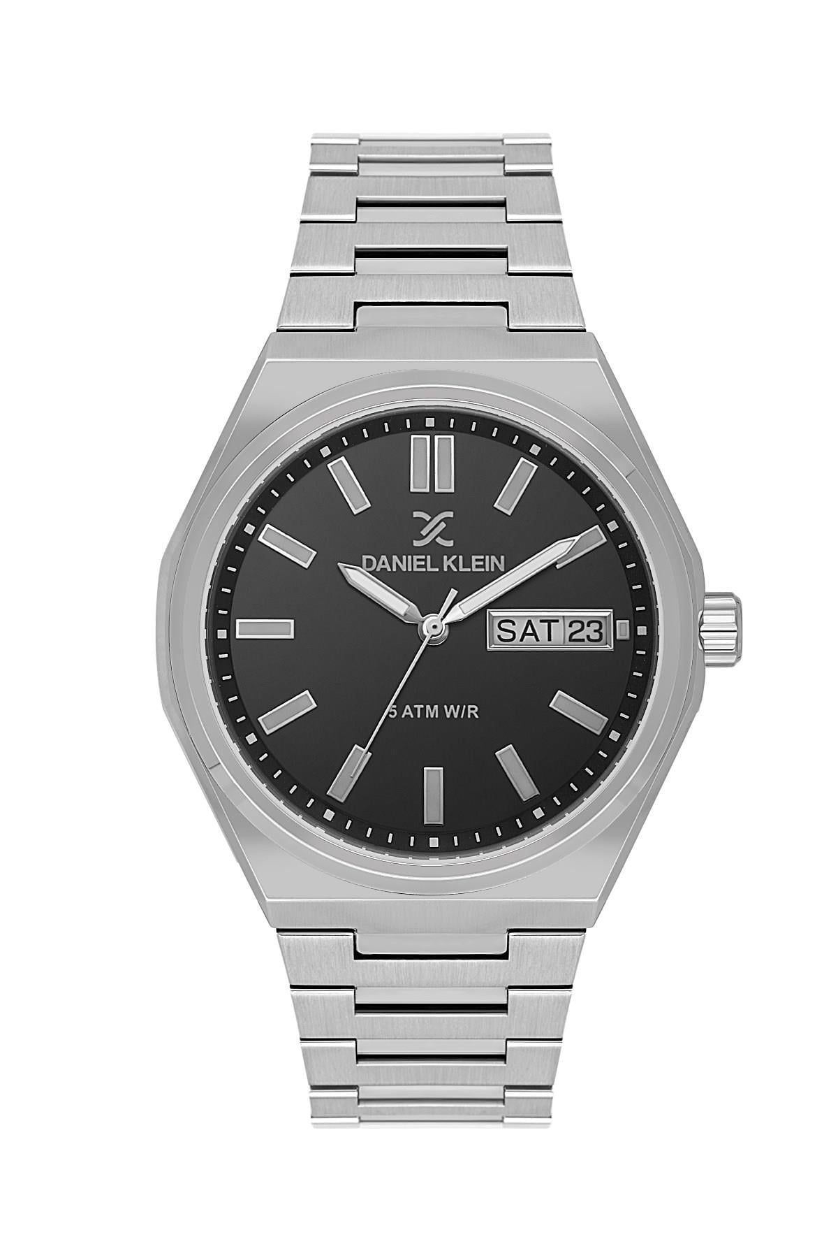 Daniel Klein Premıum Siyah Kadran Gümüş Kordon Metal Klasik Erkek Kol Saati DK.1.14150-2