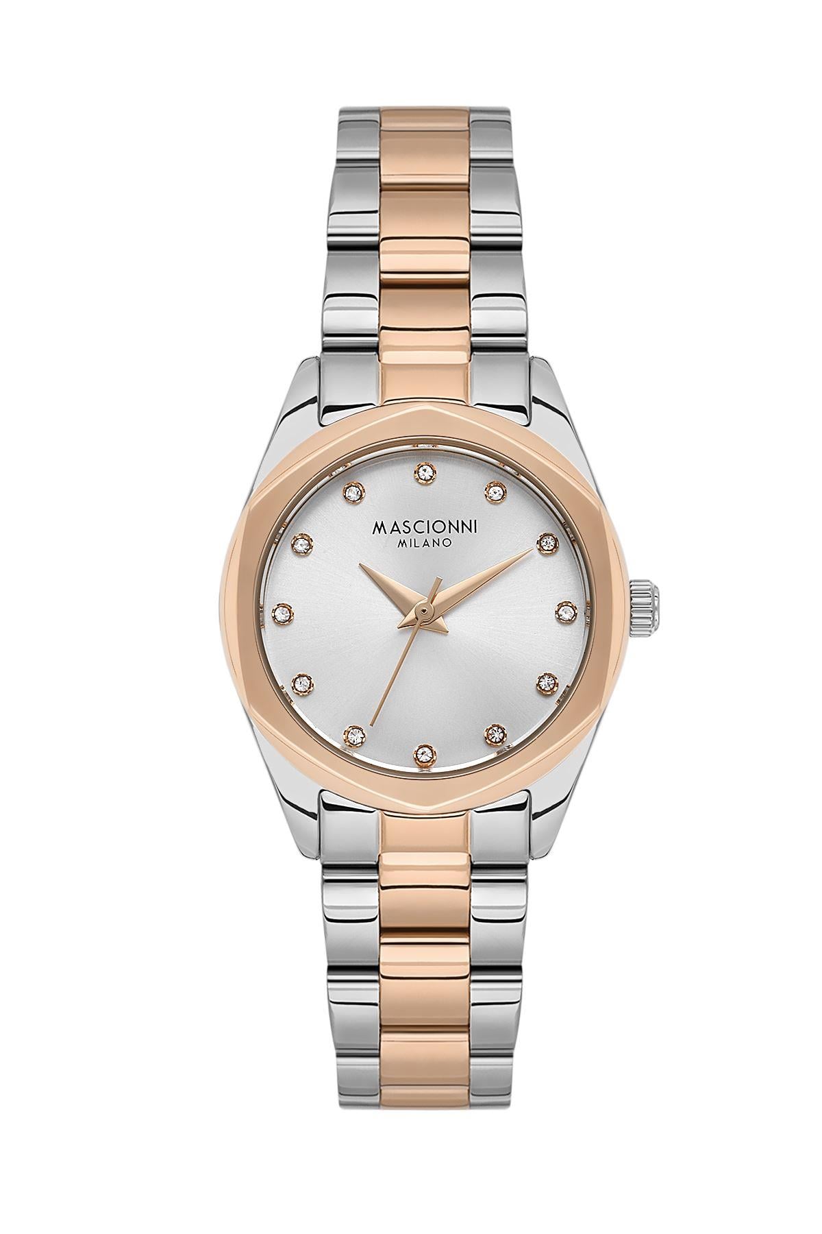 Mascionni Taşlı Spor Model Çift Renk Kadın Kol Saati  M.1.1346.05