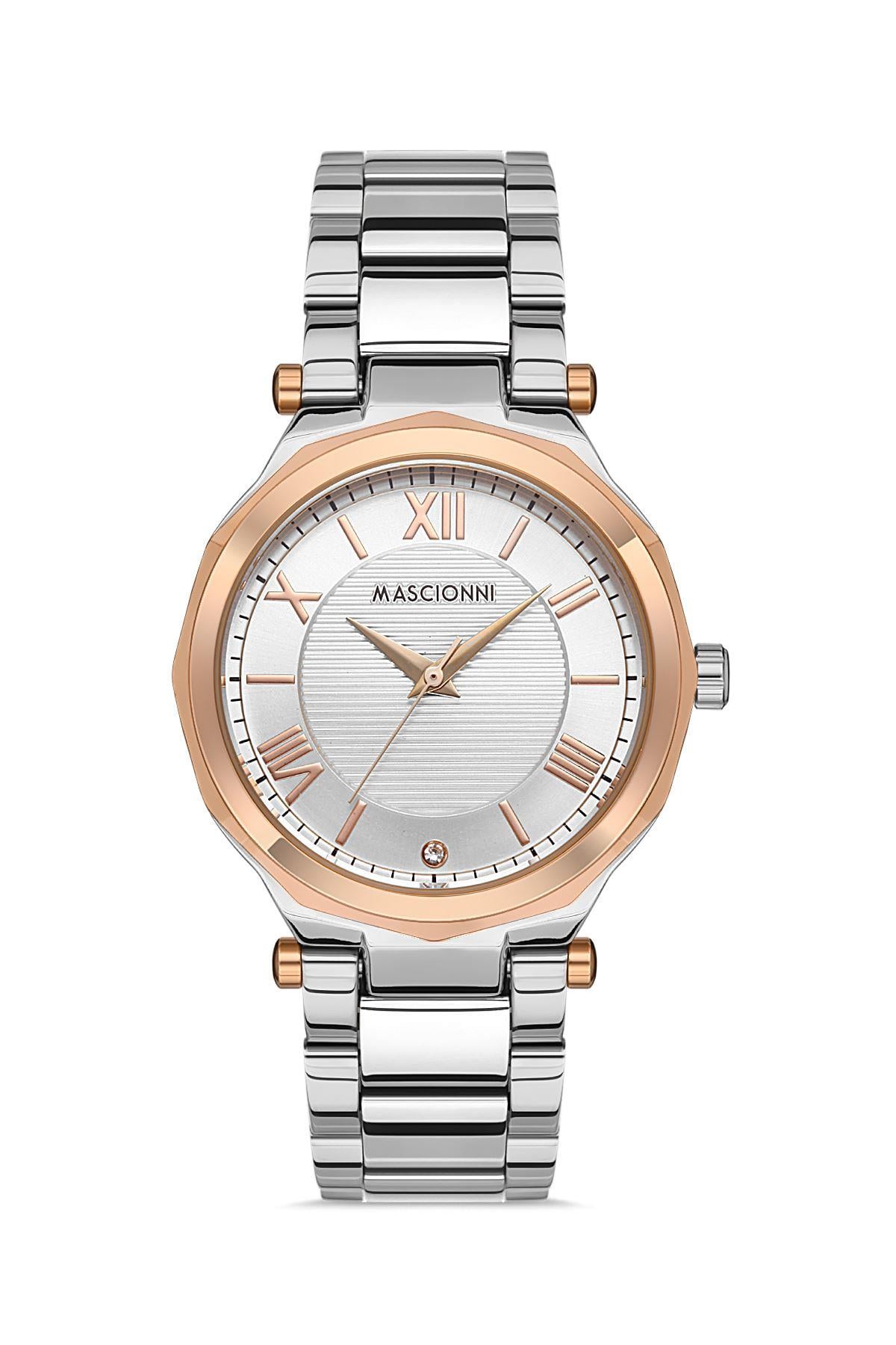 Mascionni Gümüş Roma Rakamlı Spor Kasa Kadın Kol Saati M.1.2147.05