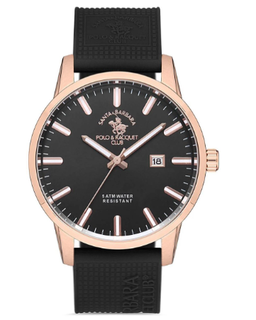 Santa Barbara Polo Siyah Silikon Spor Erkek Kol Saati SB.1.10215.2