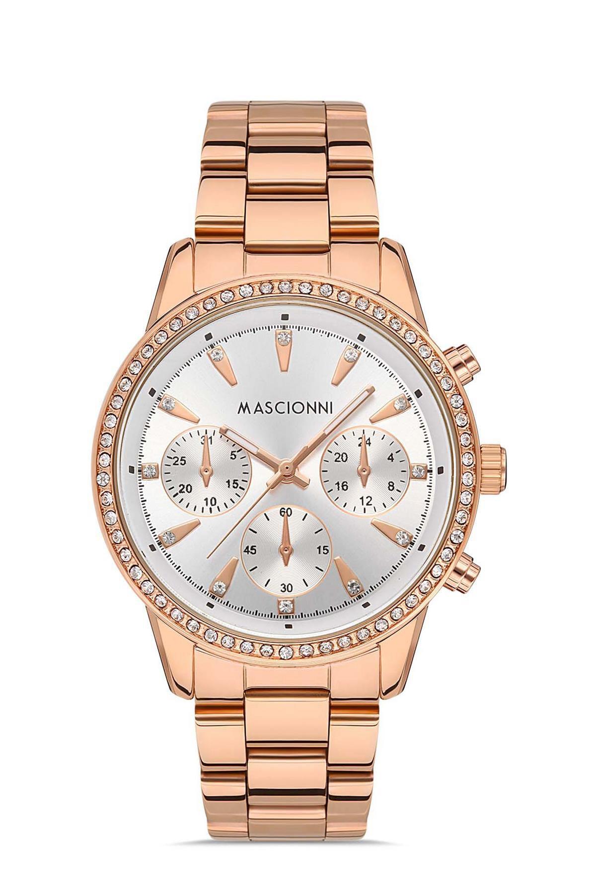 mascionni Metal Kordonlu Rose Gold Kadın Kol Saati 