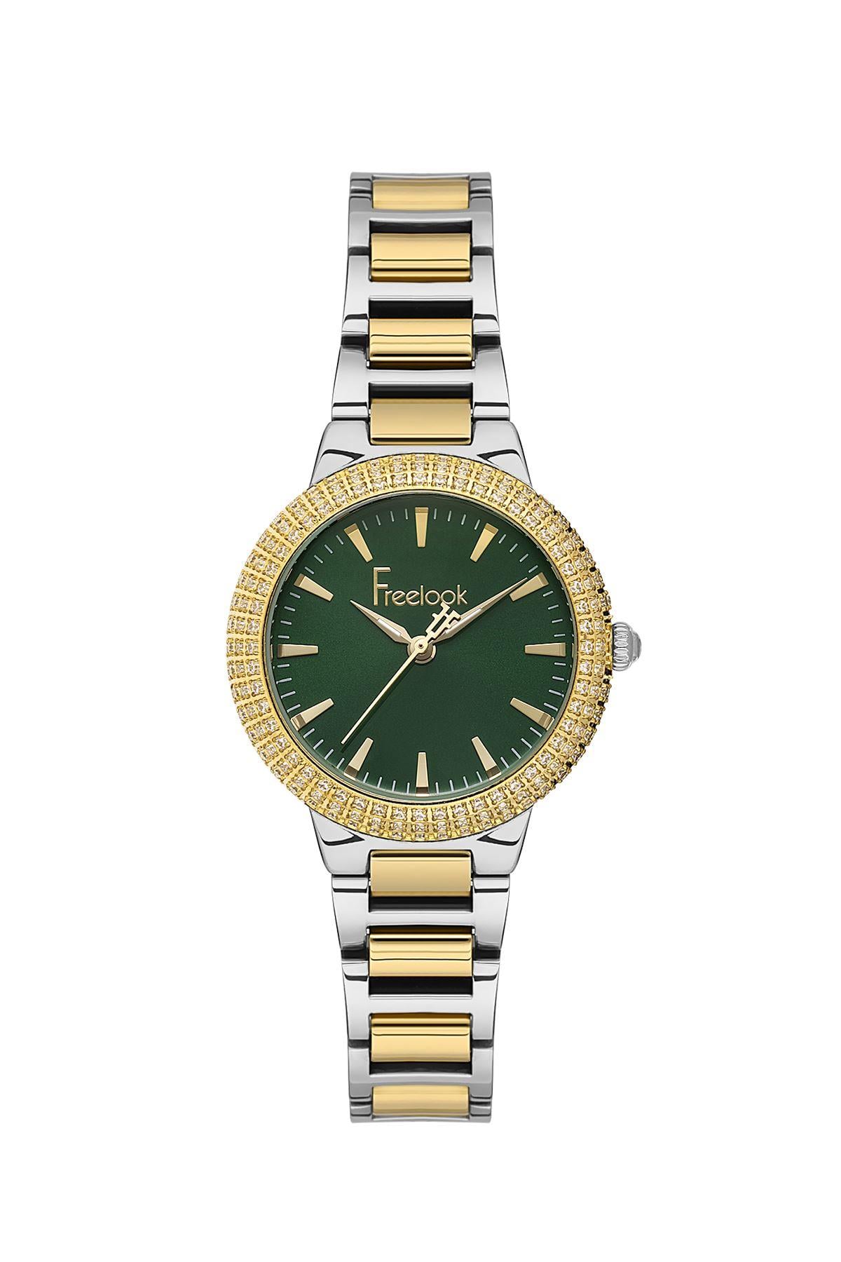 Freelook Çelik Kordonlu Çift Renk Kadın Kol Saati