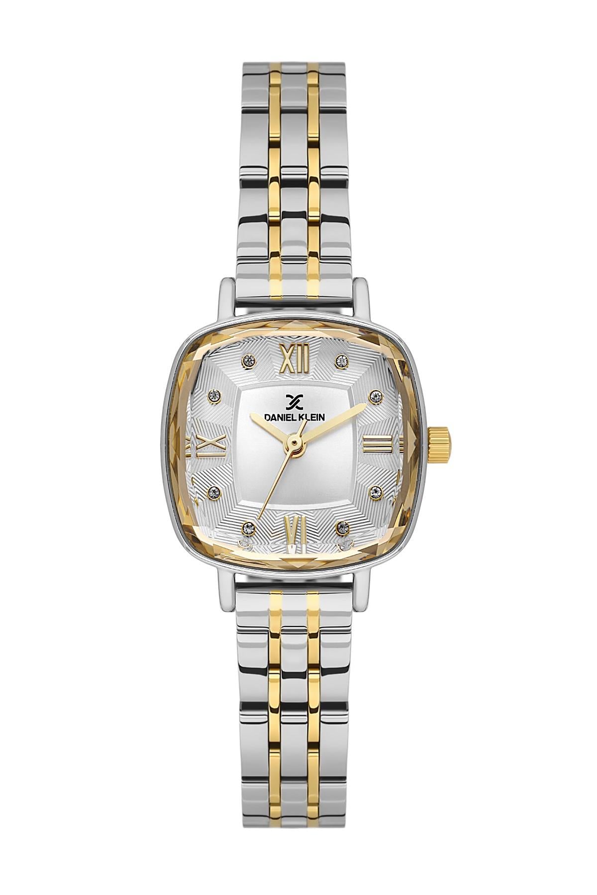 Daniel Klein Premıum Metal Kordon Kare Gold Kasa Çift Renk Kadın Kol Saati DK.3.1057-3