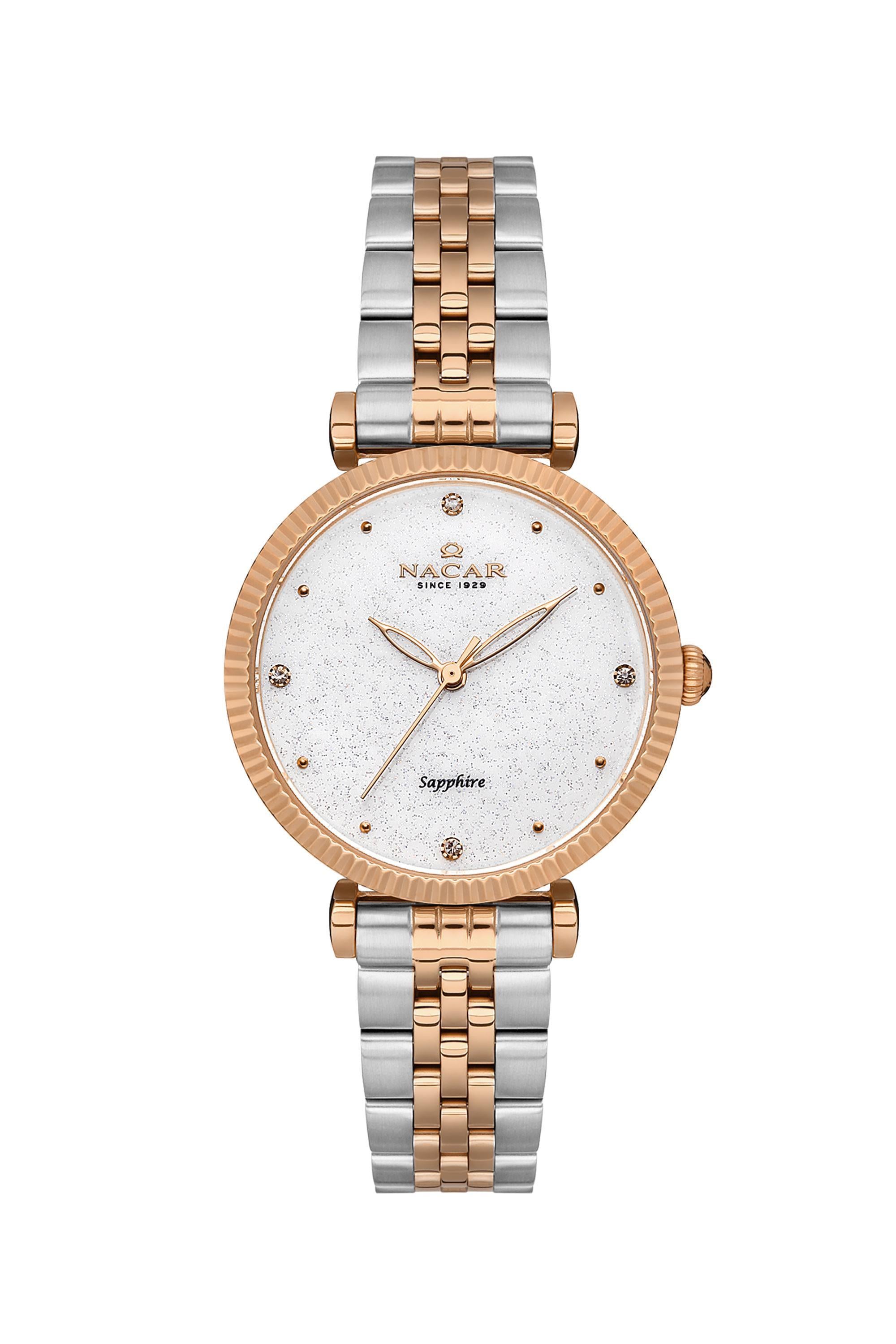 ÇELİK - PEMBE METAL KADIN KOL SAATİ NC34-390553-ESMS