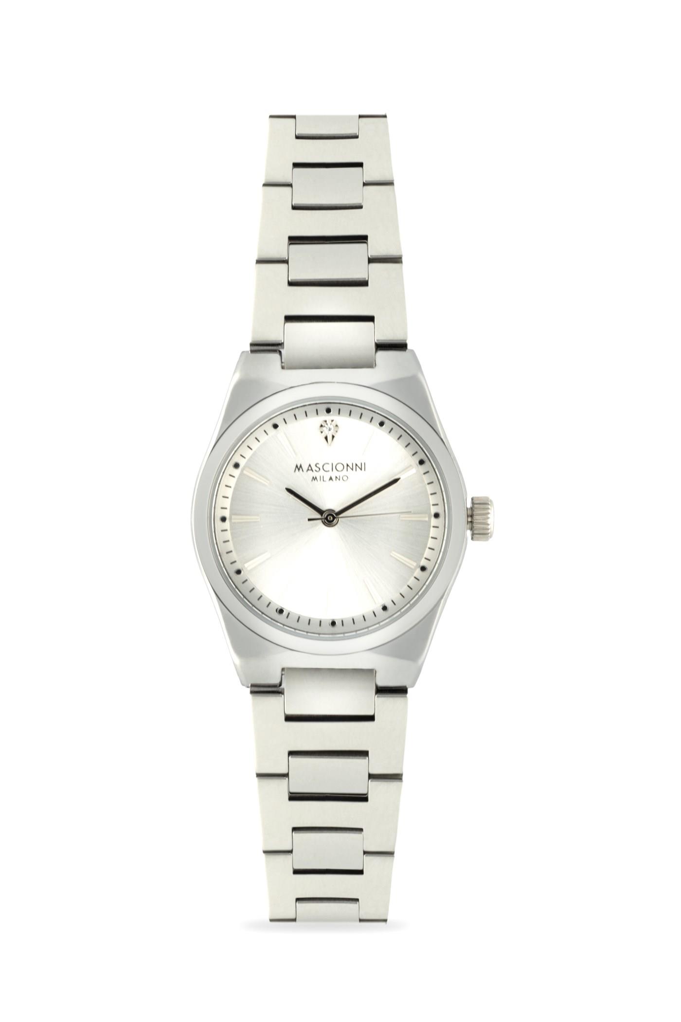 Mascionni Gümüş Taşlı Klasik Yeni Seri Kadın Kol Saati M.1.2393-01