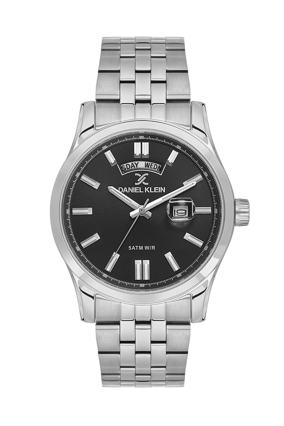 Daniel Klein Premıum Siyah Kadran Gümüş Kordon Metal Klasik Erkek Kol Saati DKE.1.10768-2