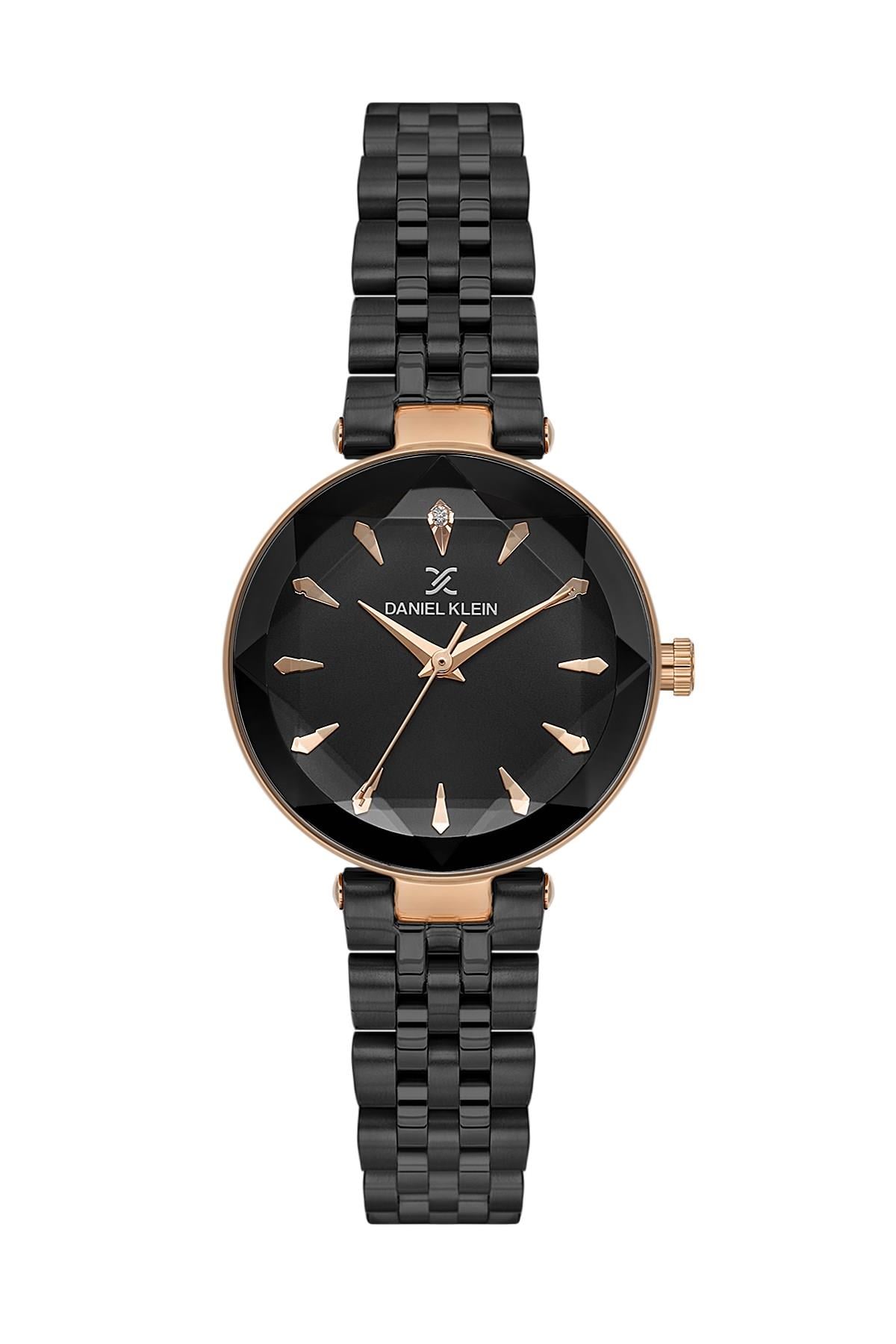 Daniel Klein Premıum Siyah Kordon Kasa Spor Taşlı Kadın Kol Saati DK.13,10105-6