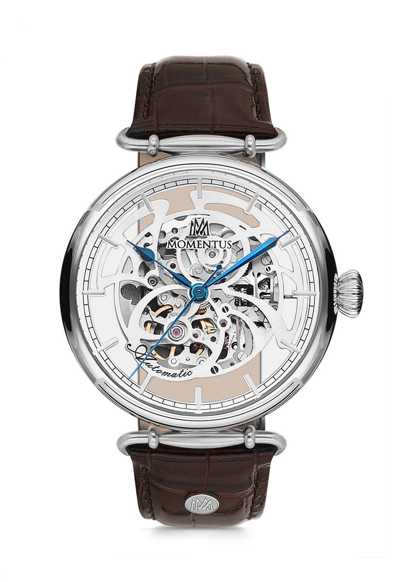 Momentus Otomatik Köstekli Model Kahverengi Deri Kordon Erkek Kol Saati TM270S-16KS