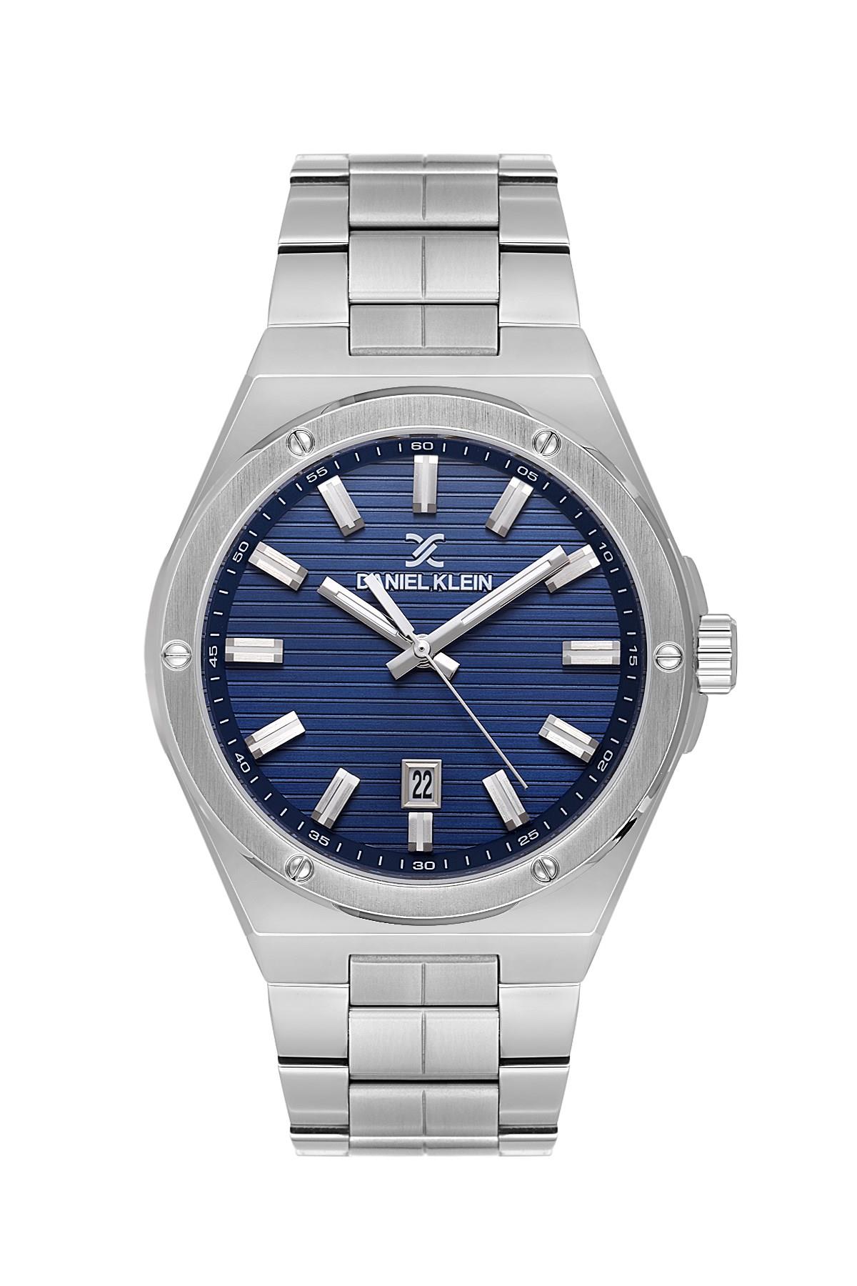 Daniel Klein Premıum Lacivert Kadran Gümüş Kordon Metal Klasik Erkek Kol Saati DK.1.14073-3